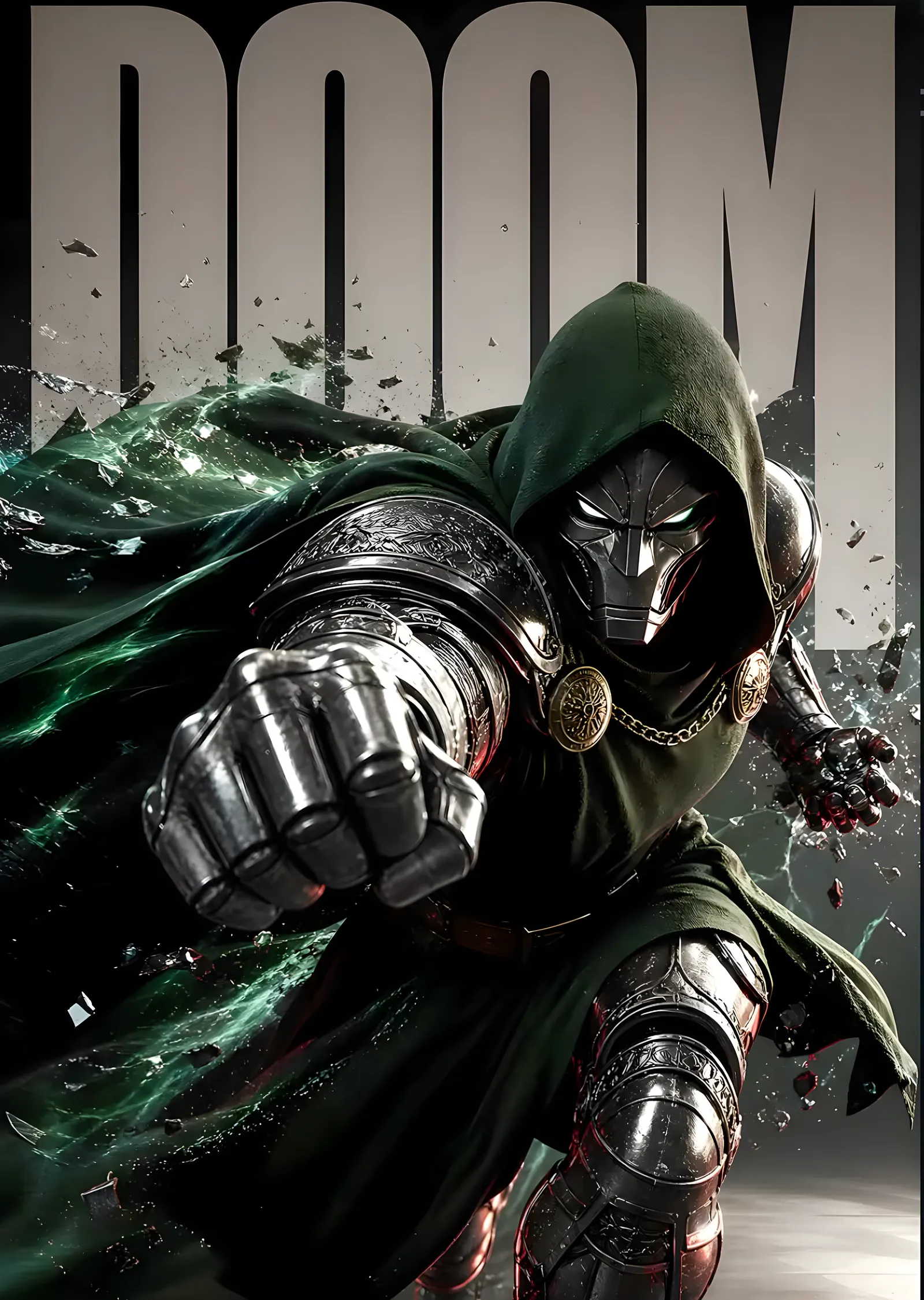 Doctor Doom - Yumruk metal tablo