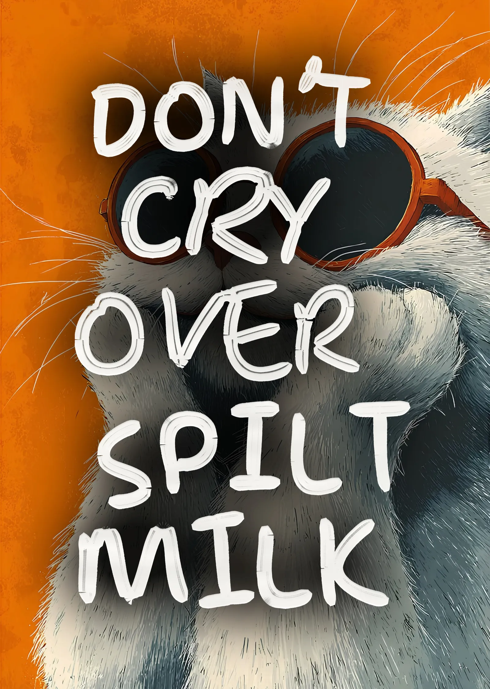 Don't Cry Over Spilt Milk metal tablo