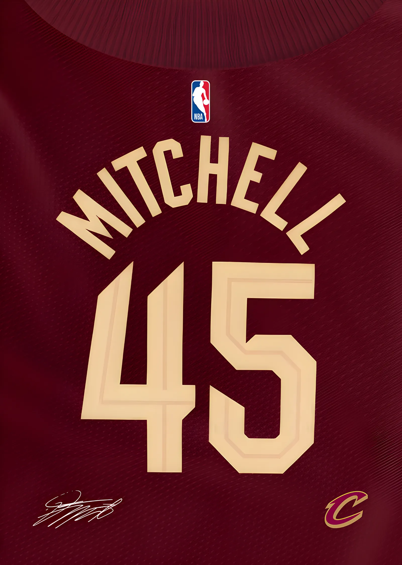 Donovan Mitchell - Cavaliers Forması metal tablo