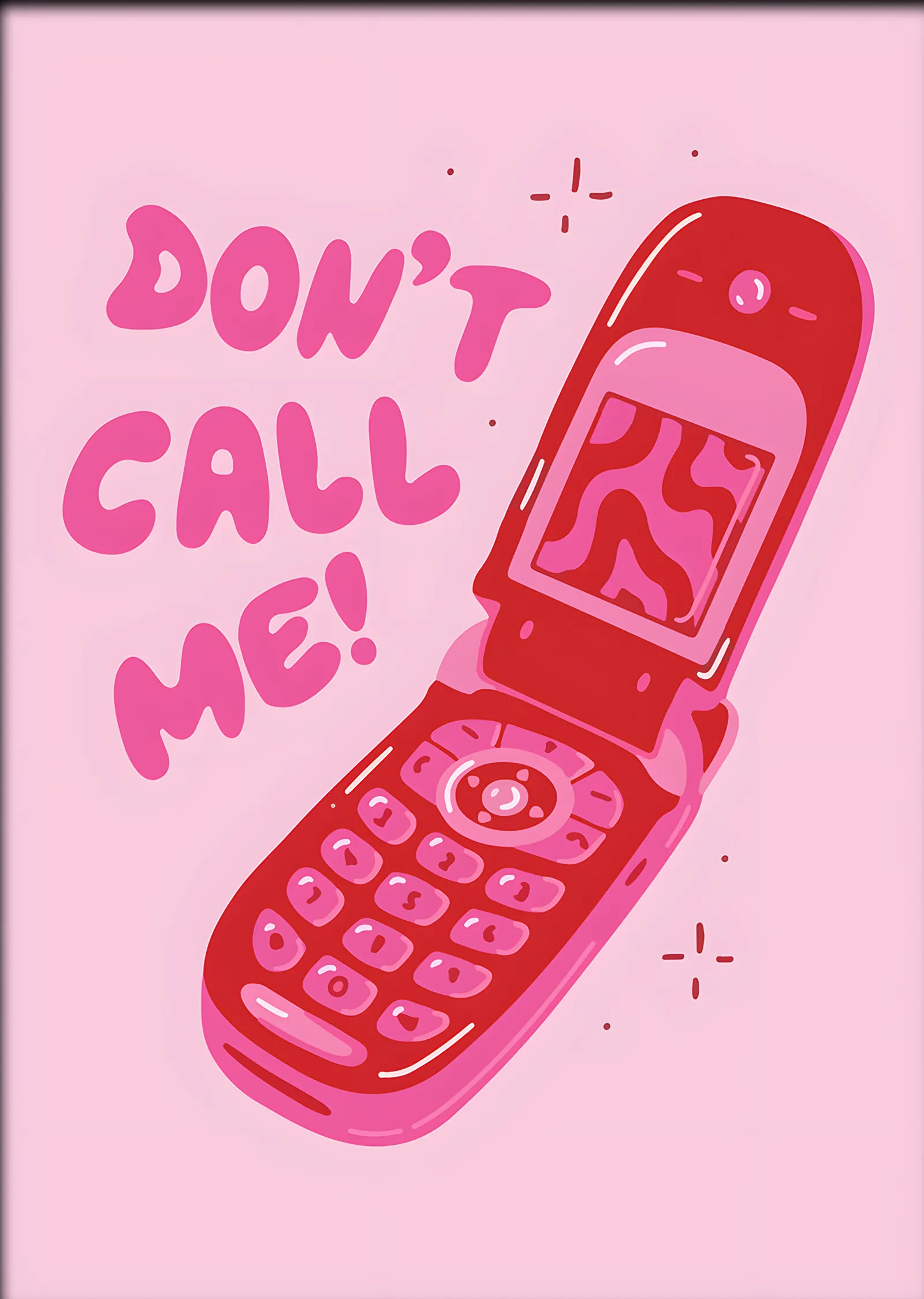 Dont Call Me Kapaklı Telefon metal tablo