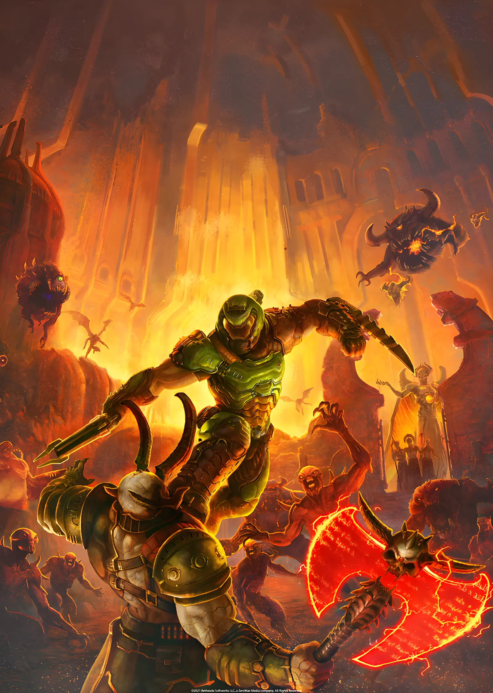 DOOM Eternal - Cehennem Çarpışması metal tablo
