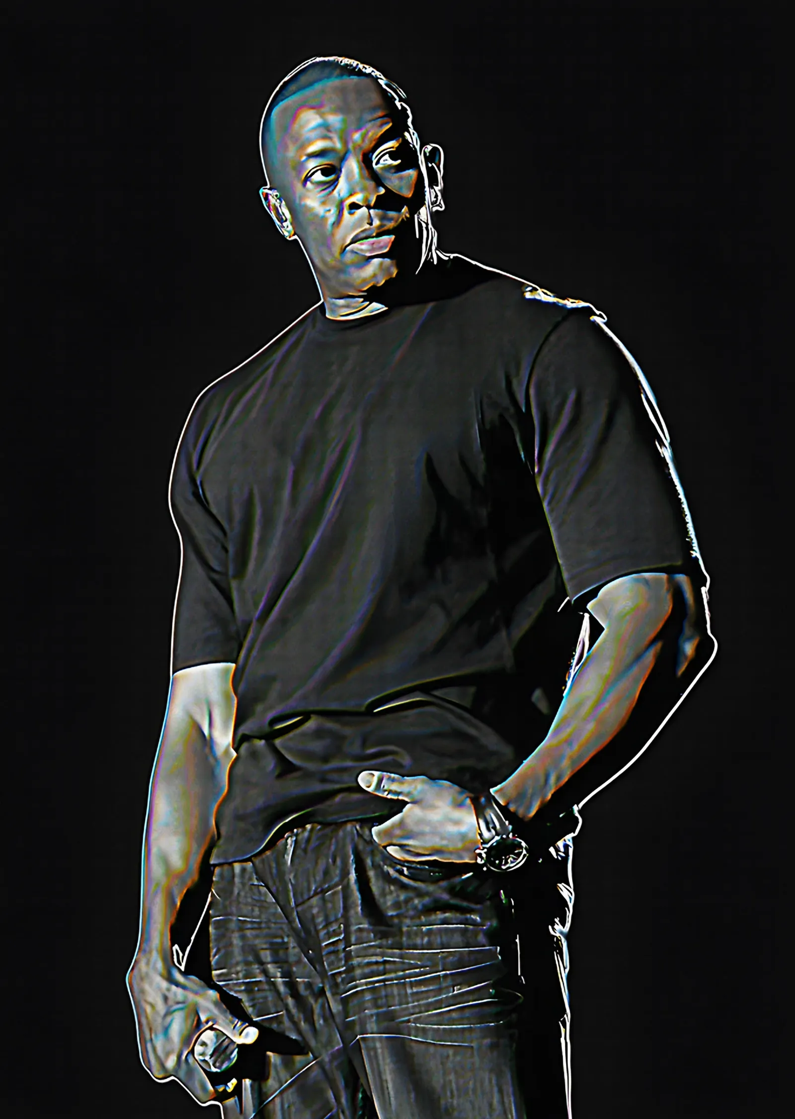 Dr. Dre - Boyalı Tam Boy Portre metal tablo