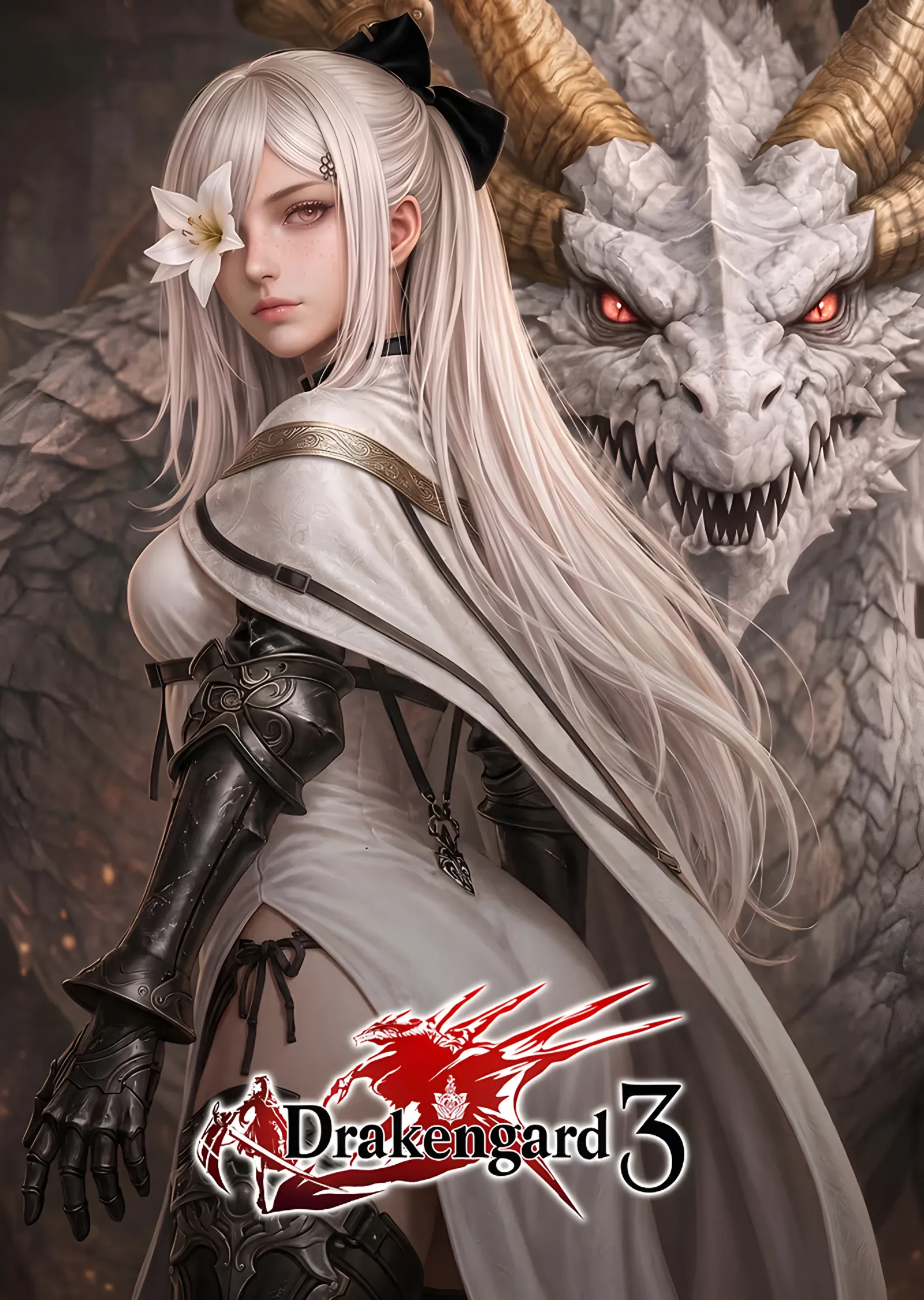 Drakengard 3: Beyaz Saçlı Zero ve Ejderha metal tablo