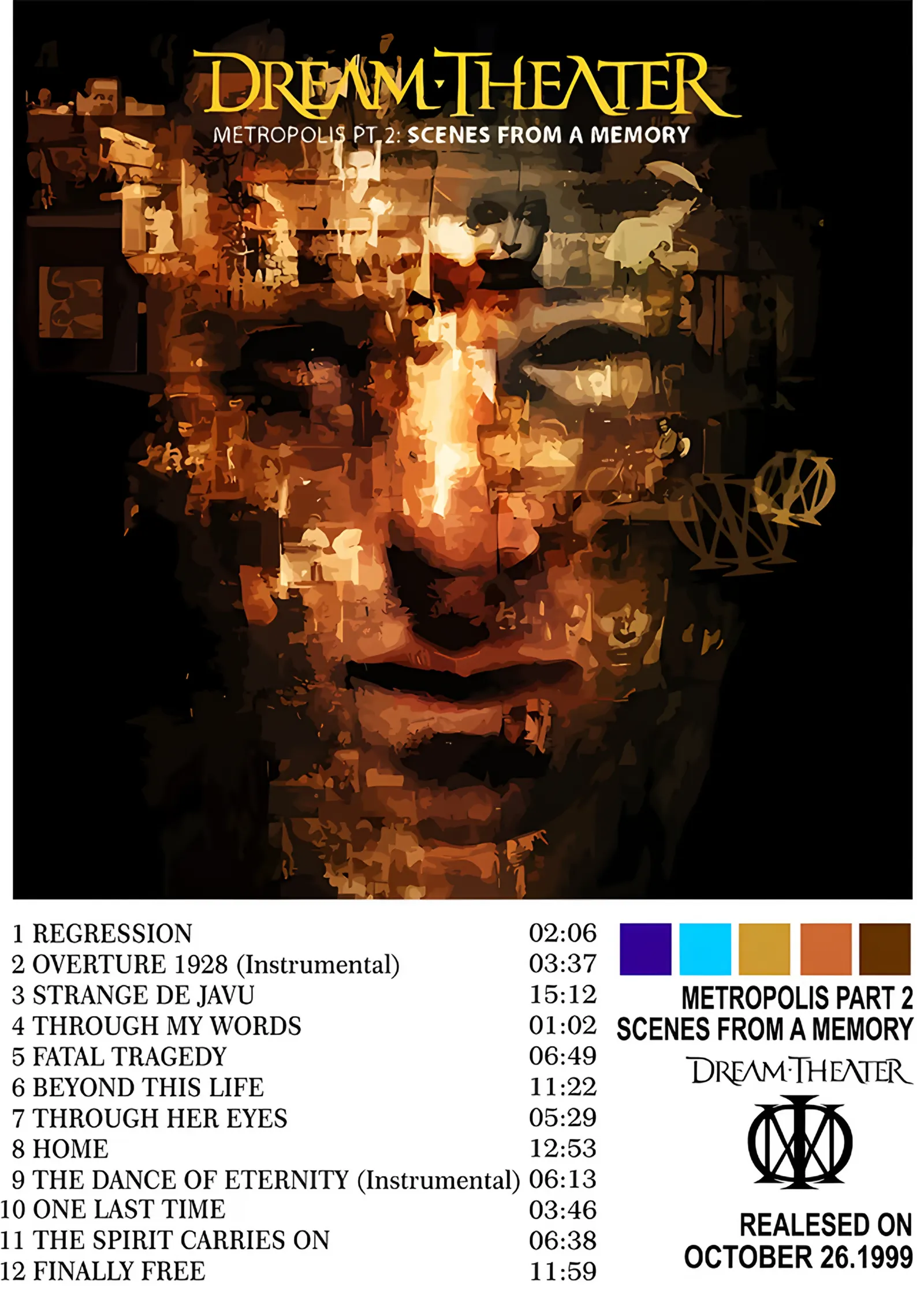 Dream Theater - Metropolis Pt. 2: Scenes from a Memory metal tablo