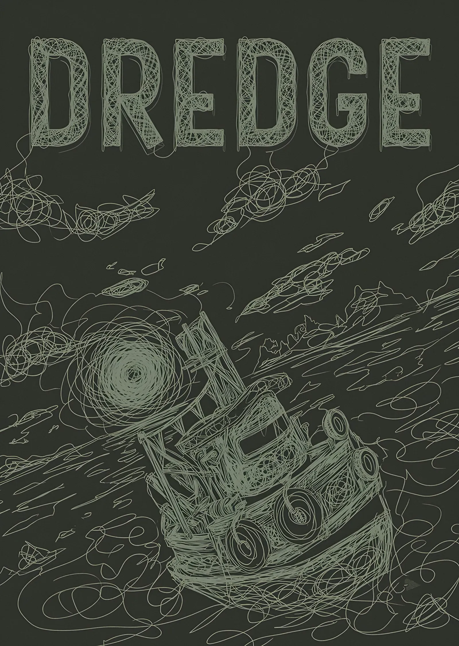 Dredge: Çizgilerle Örülmüş Deniz Canavarı metal tablo