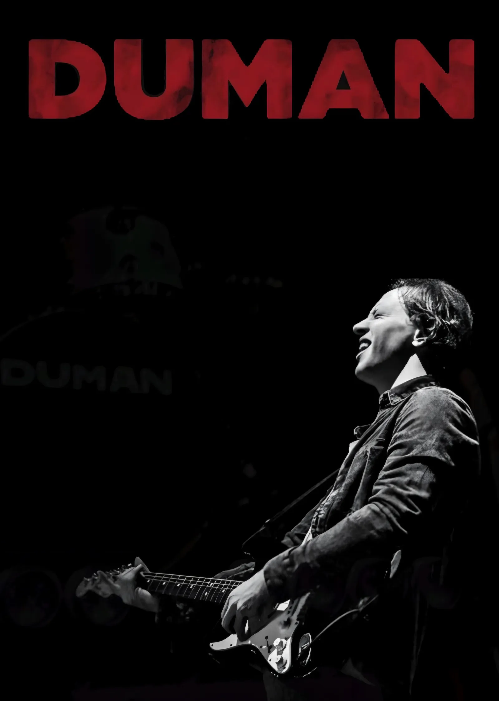 Duman - Sahnede Siyah Beyaz metal tablo