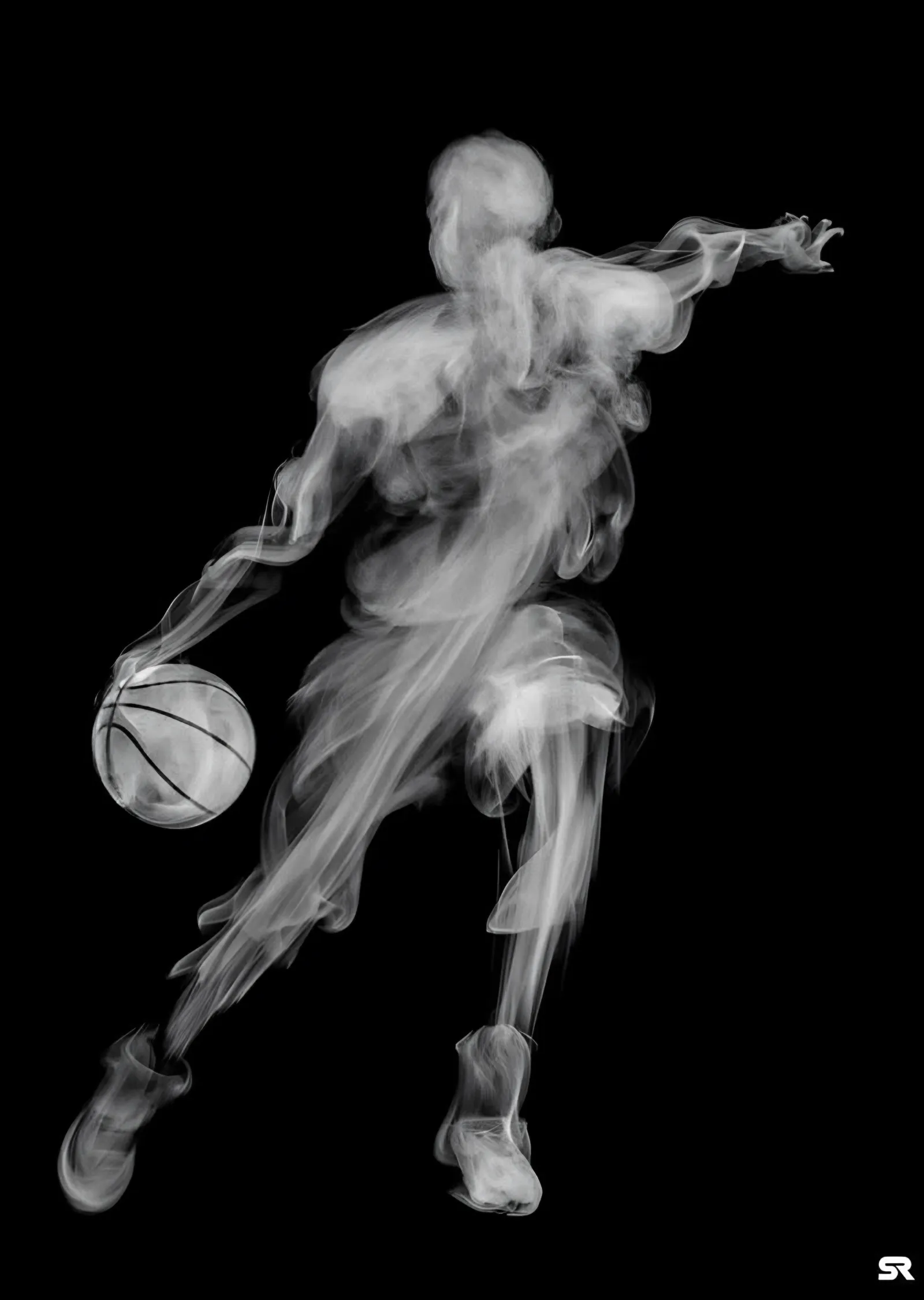 Dumandan Basketbolcu Silüeti metal tablo