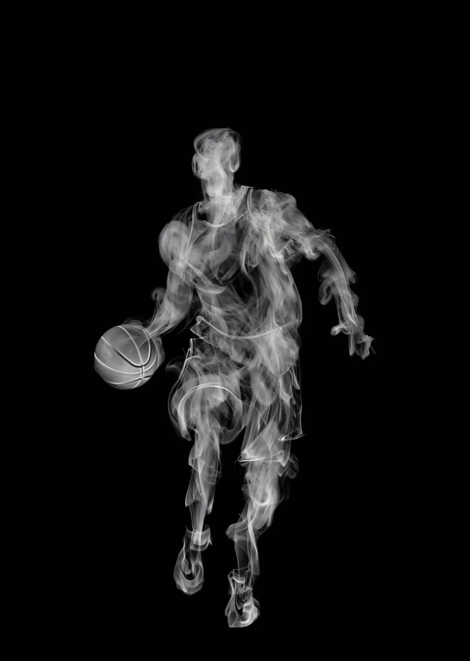 Dumandan Basketbolcu: Top Sürme metal tablo