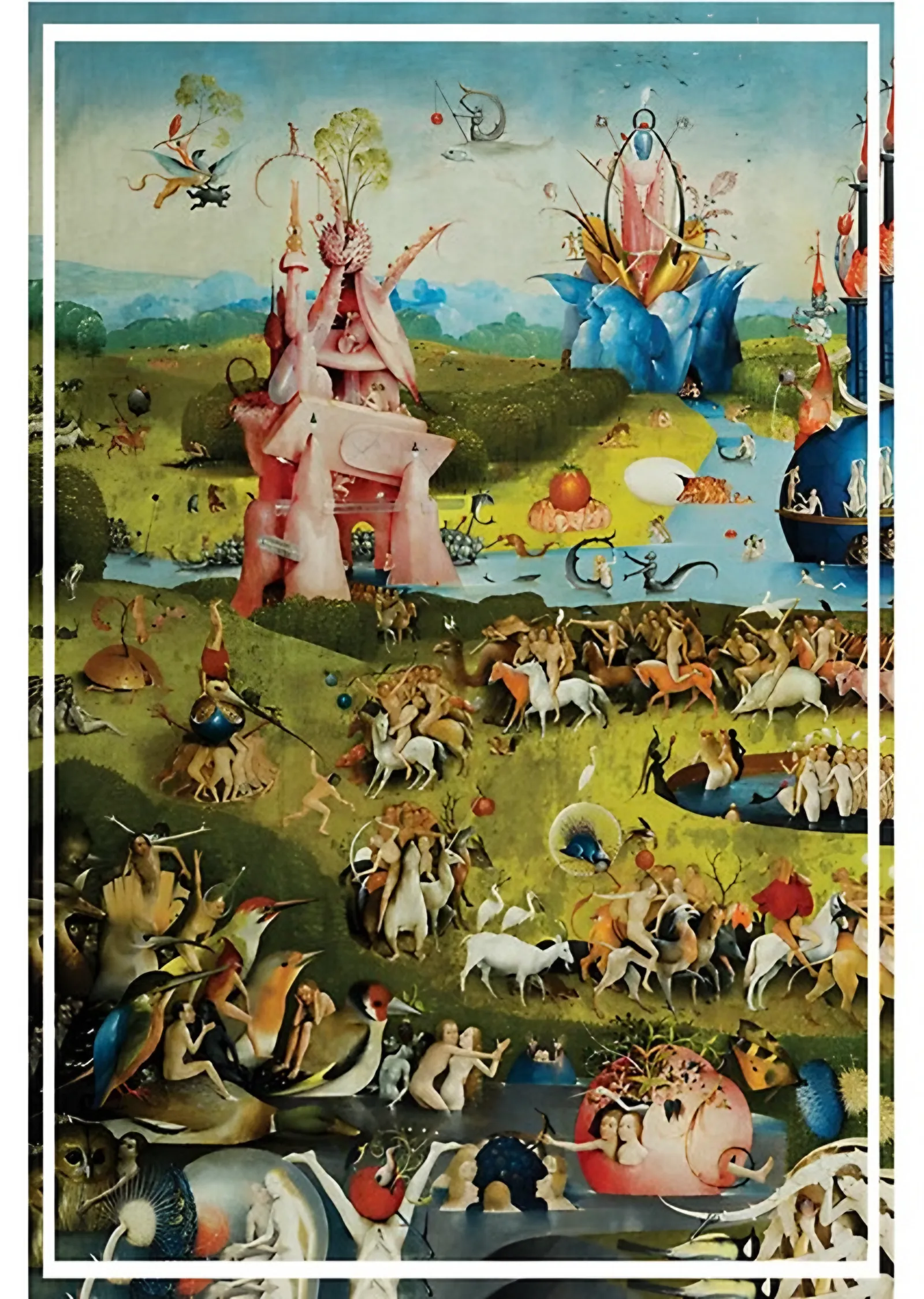 Dünyevi Zevkler Bahçesi - Hieronymus Bosch metal tablo