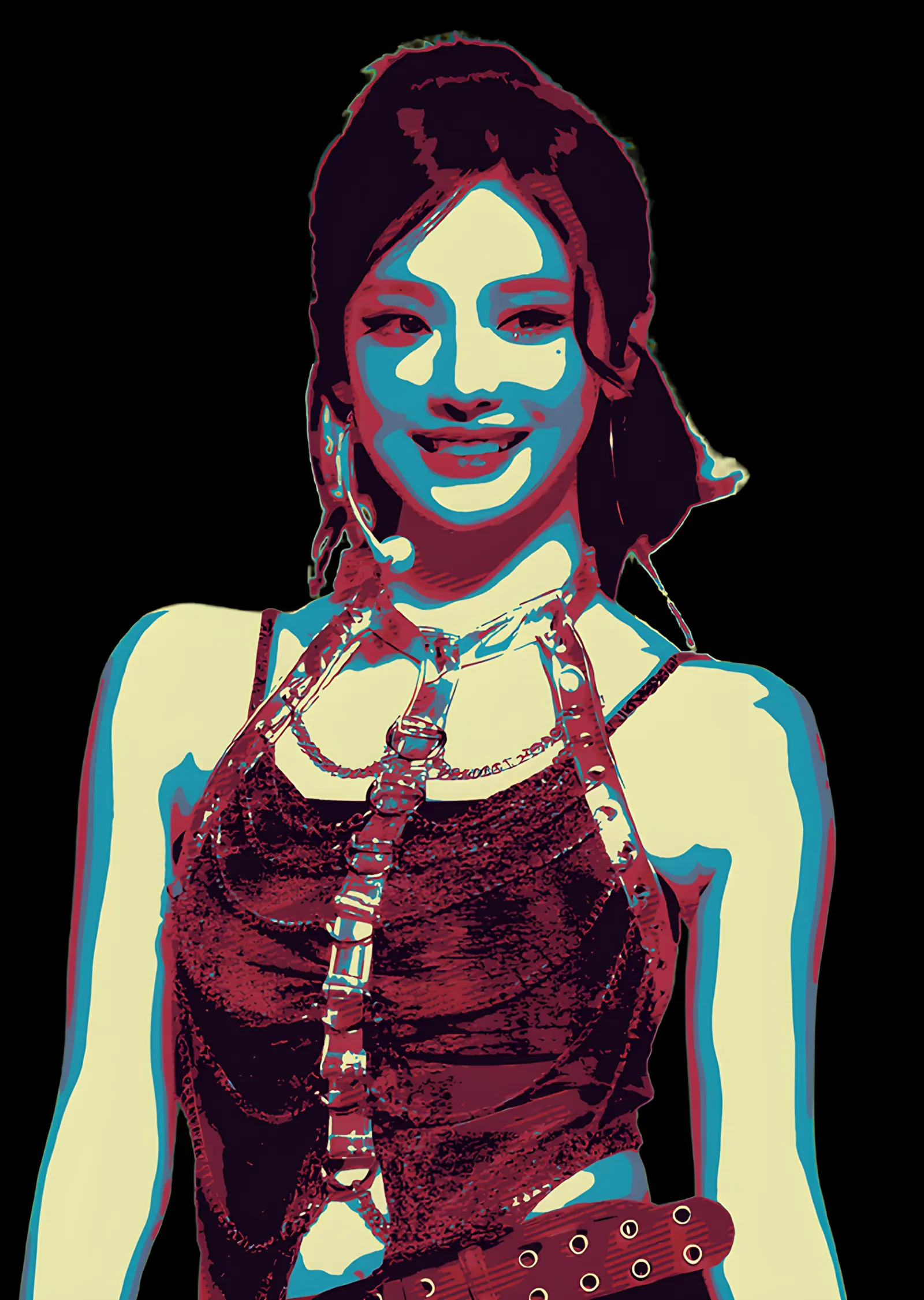 NingNing - aespa Pop Art Portre metal tablo