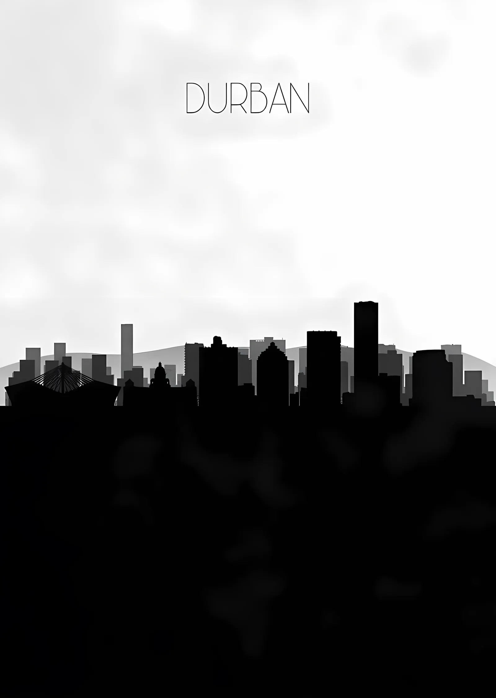 Durban Silueti metal tablo
