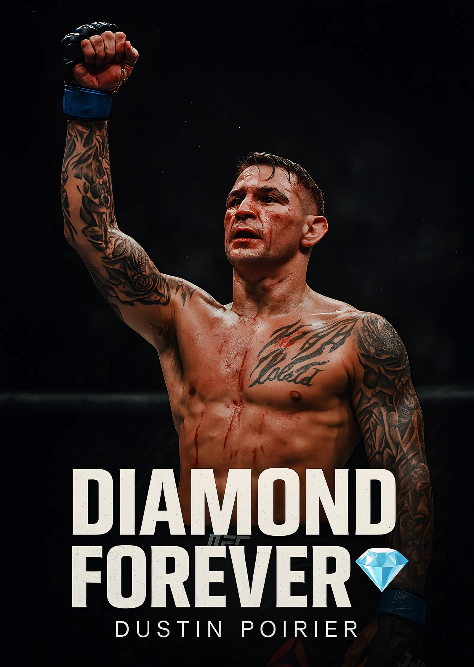 Dustin Poirier: Diamond Forever metal tablo