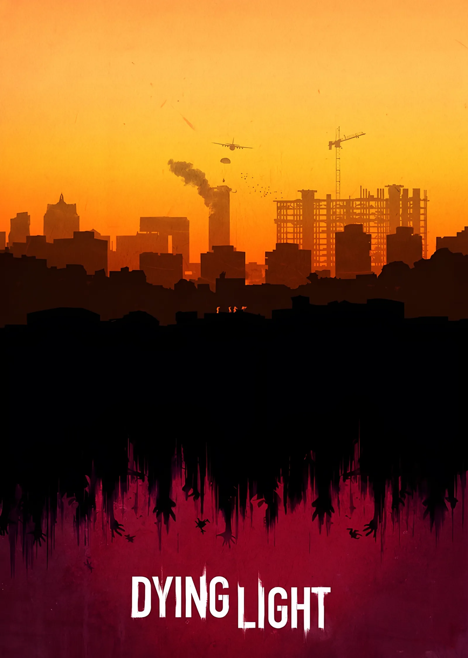 Dying Light: Turuncu Şafakta Zombi Denizi metal tablo