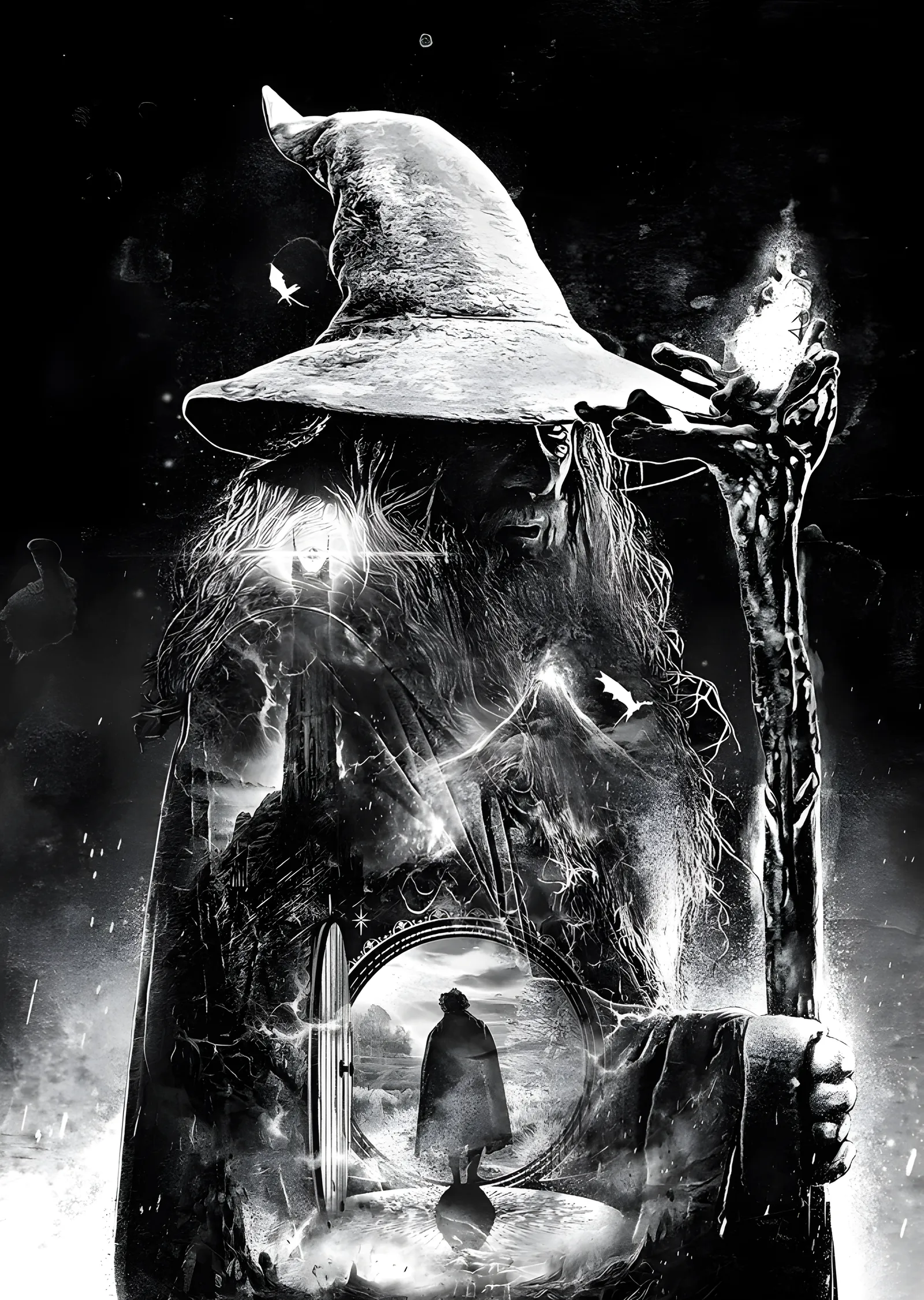 The Lord of the Rings: Gandalf metal tablo