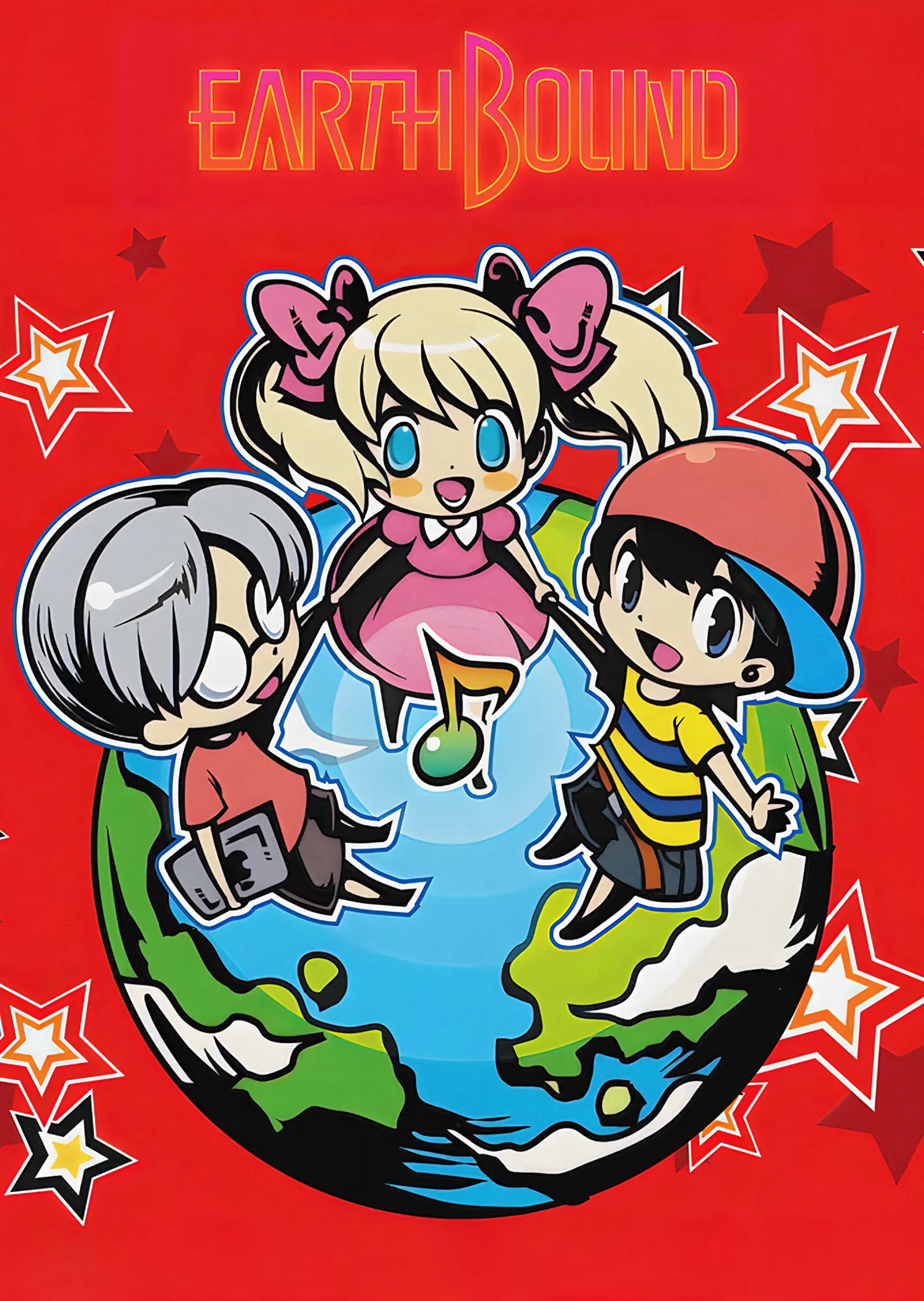 EarthBound: Dünya Üstünde Chibi Kadro metal tablo