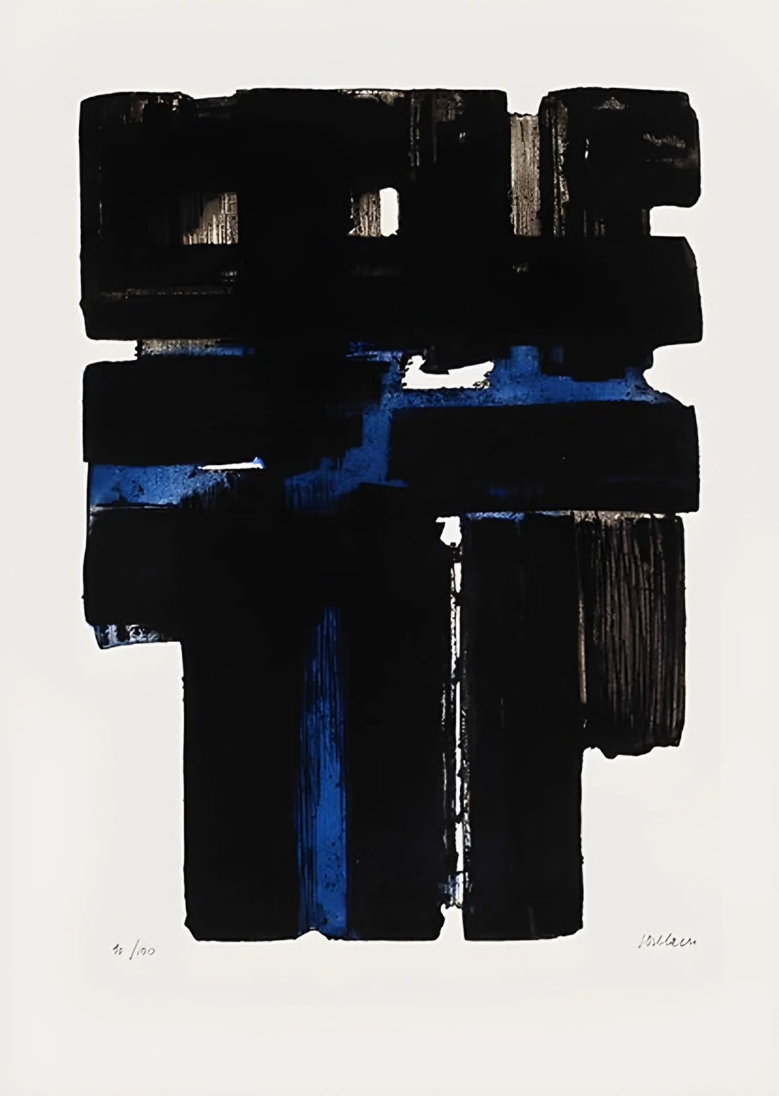 Eau-forte No. 10 - Pierre Soulages metal tablo