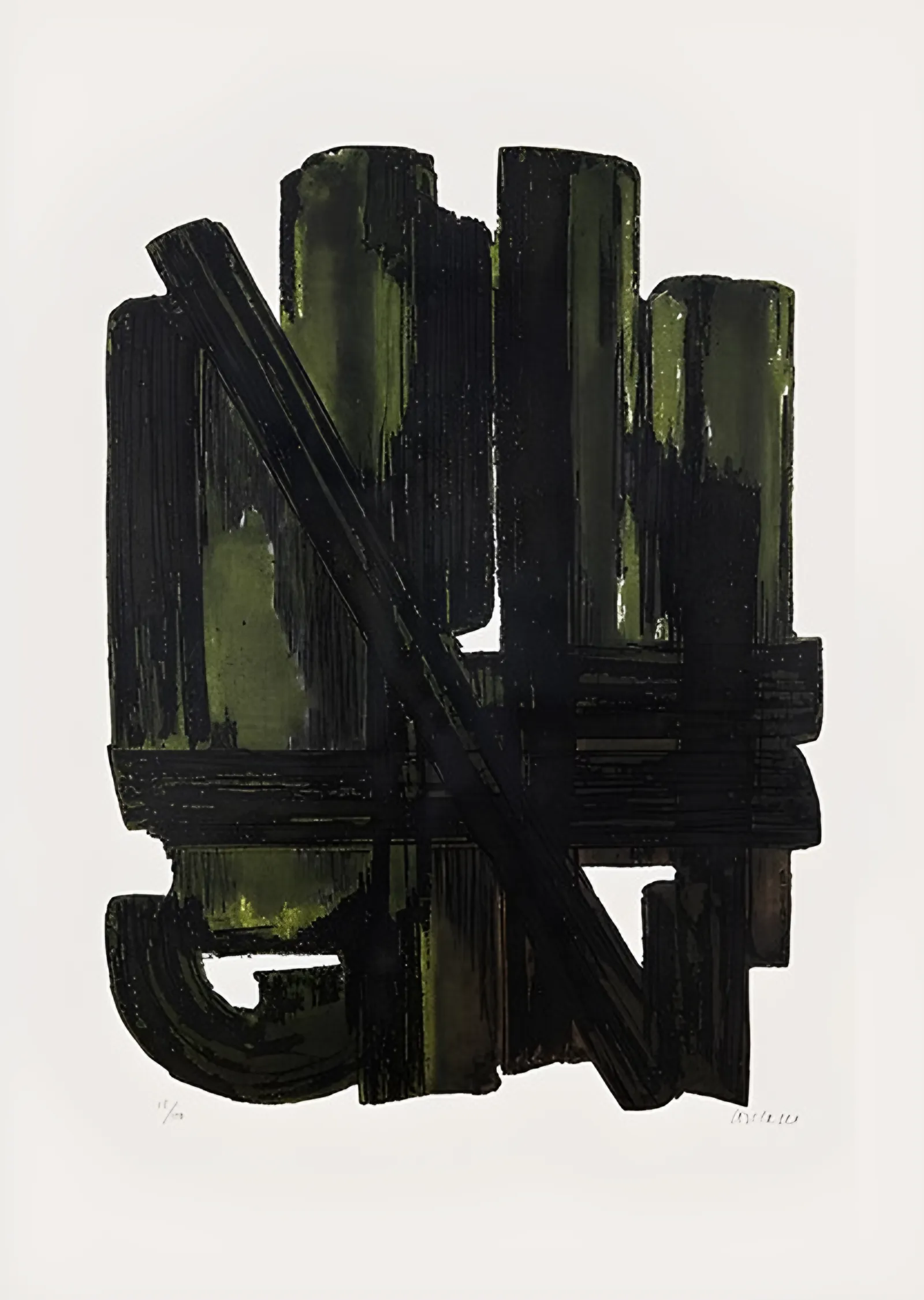 Eau-forte No. 8 - Pierre Soulages metal tablo