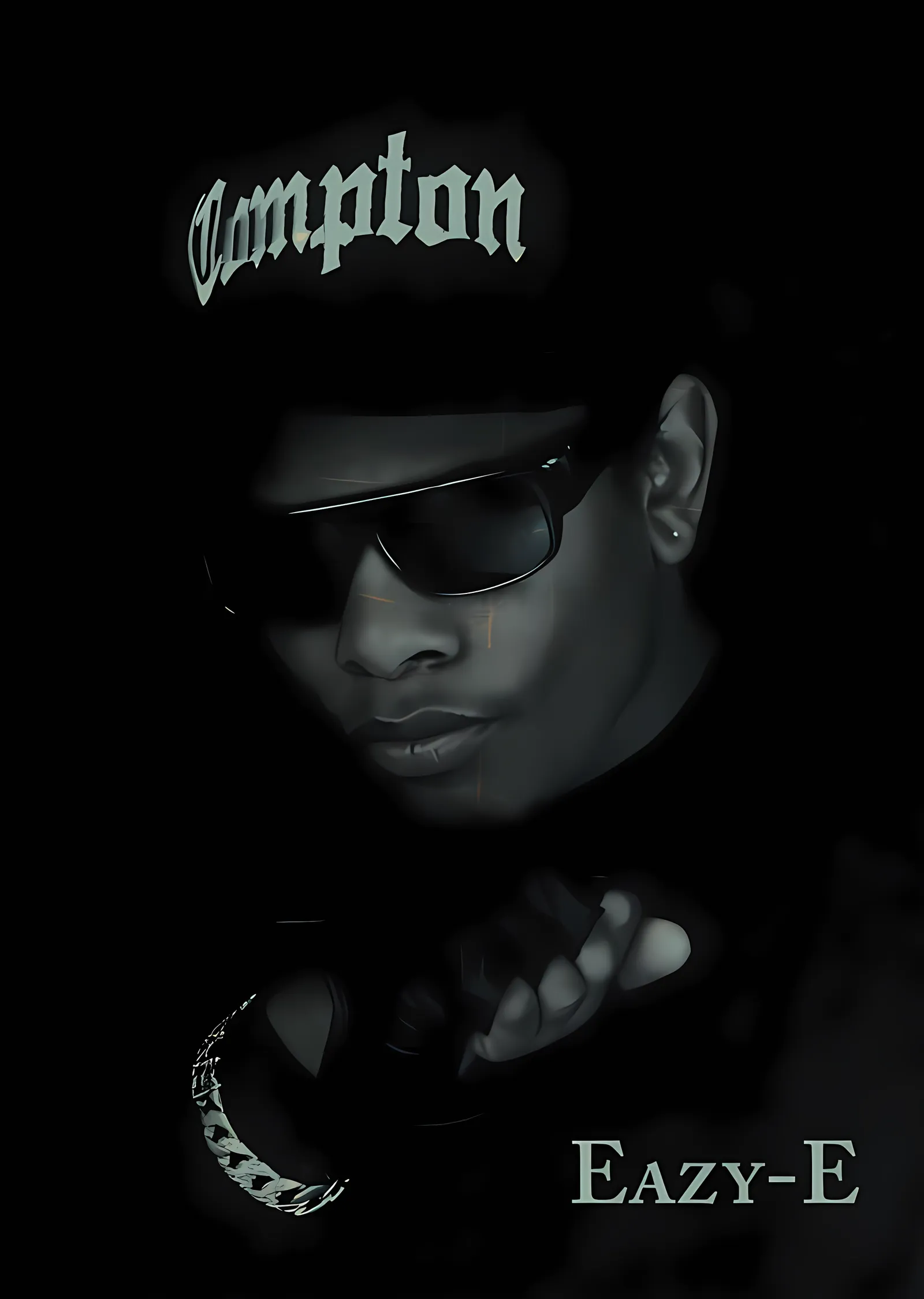 Eazy-E - Karanlıkta Compton metal tablo