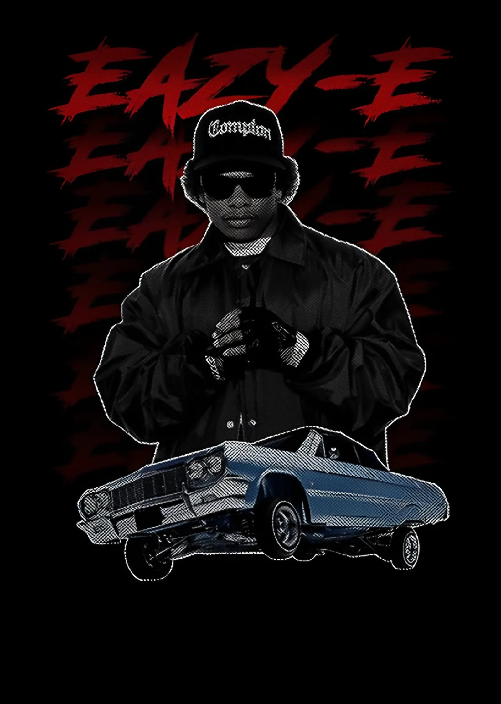 Eazy-E - Lowrider Grafiği metal tablo