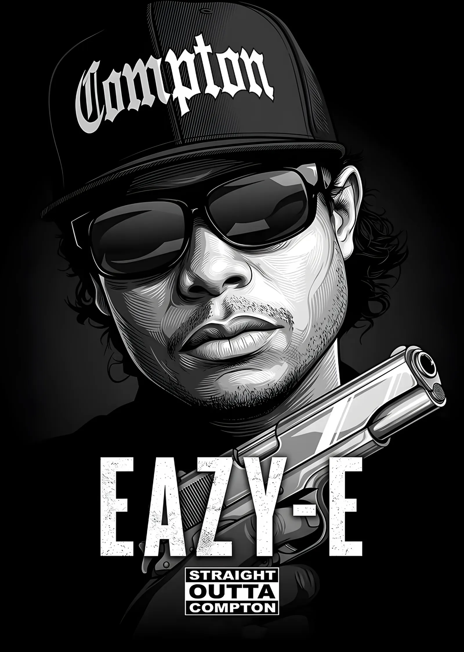 Eazy-E - Straight Outta Compton metal tablo