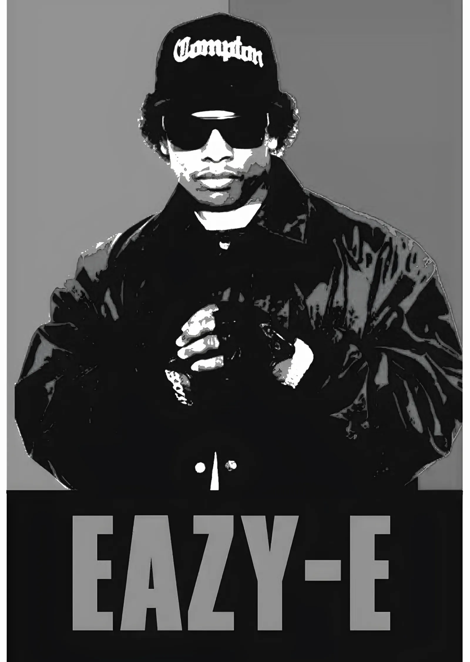 Eazy-E - Yüksek Kontrast Portre metal tablo