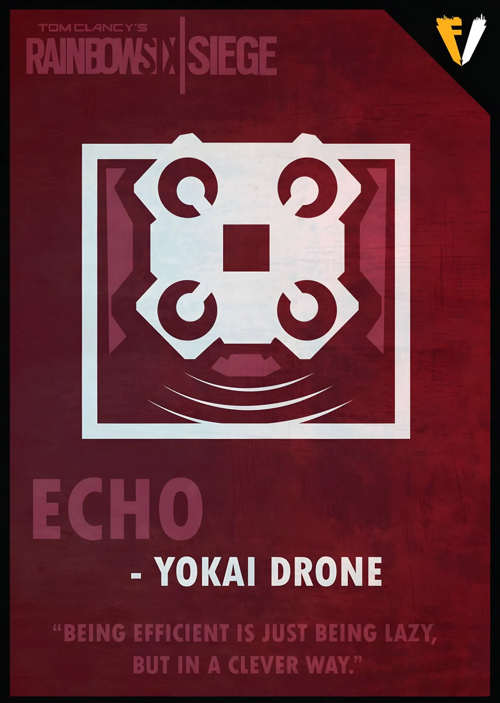 Echo: Yokai Drone - Rainbow Six Siege metal tablo