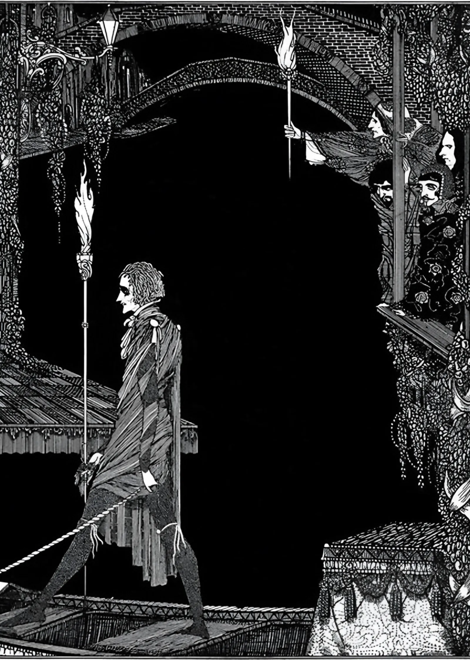 Edgar Allan Poe İllüstrasyonu - Harry Clarke metal tablo