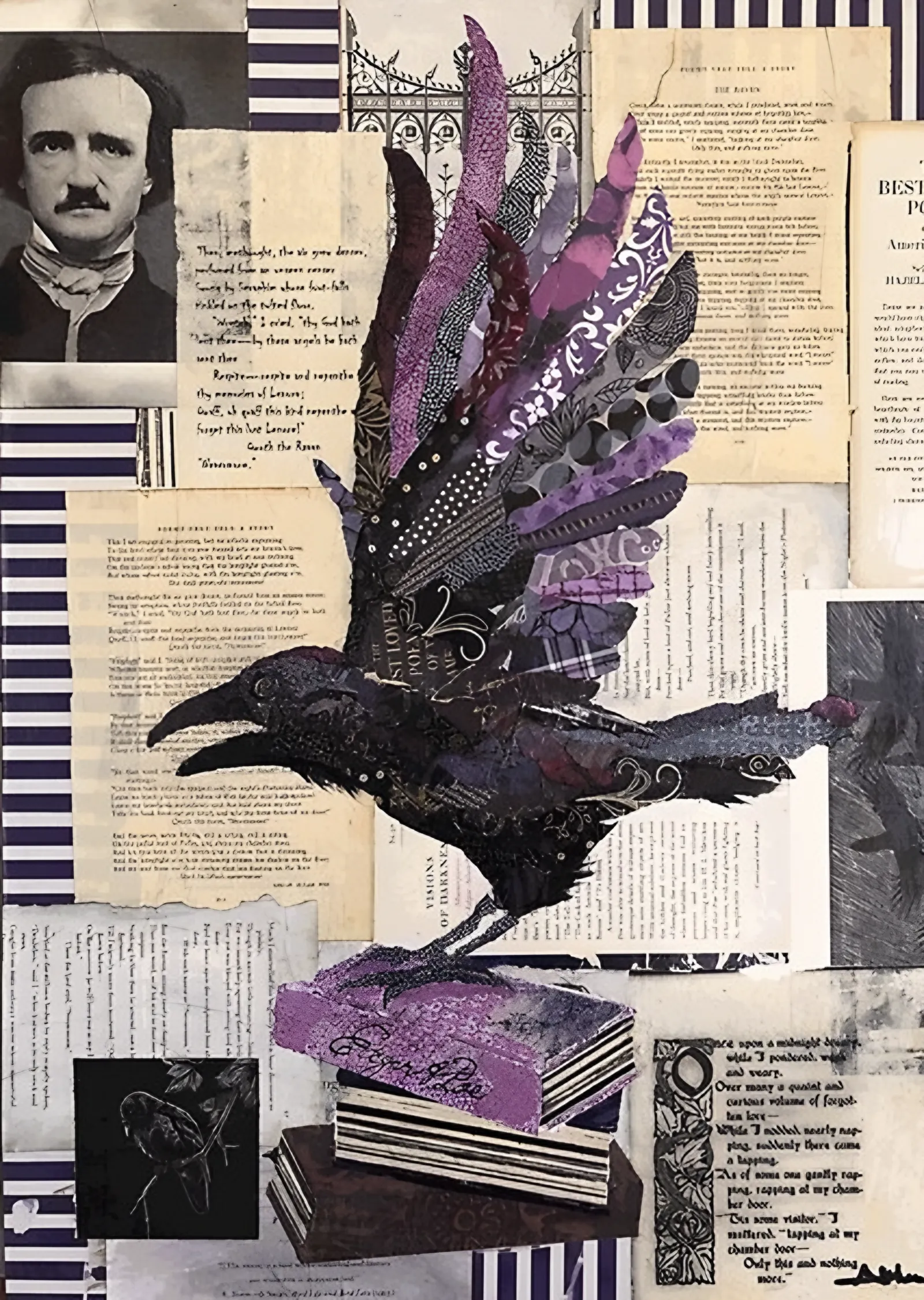 Edgar Allan Poe - Kuzgun Kolajı metal tablo