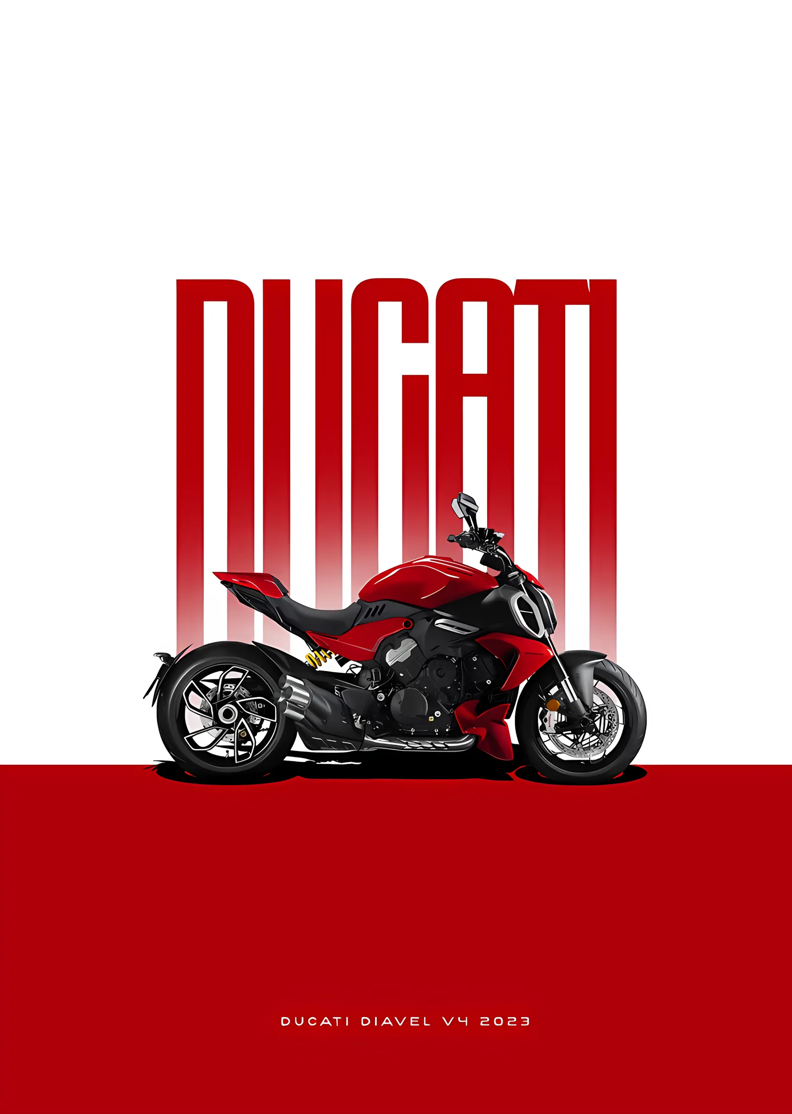 Ducati Diavel V4 metal tablo