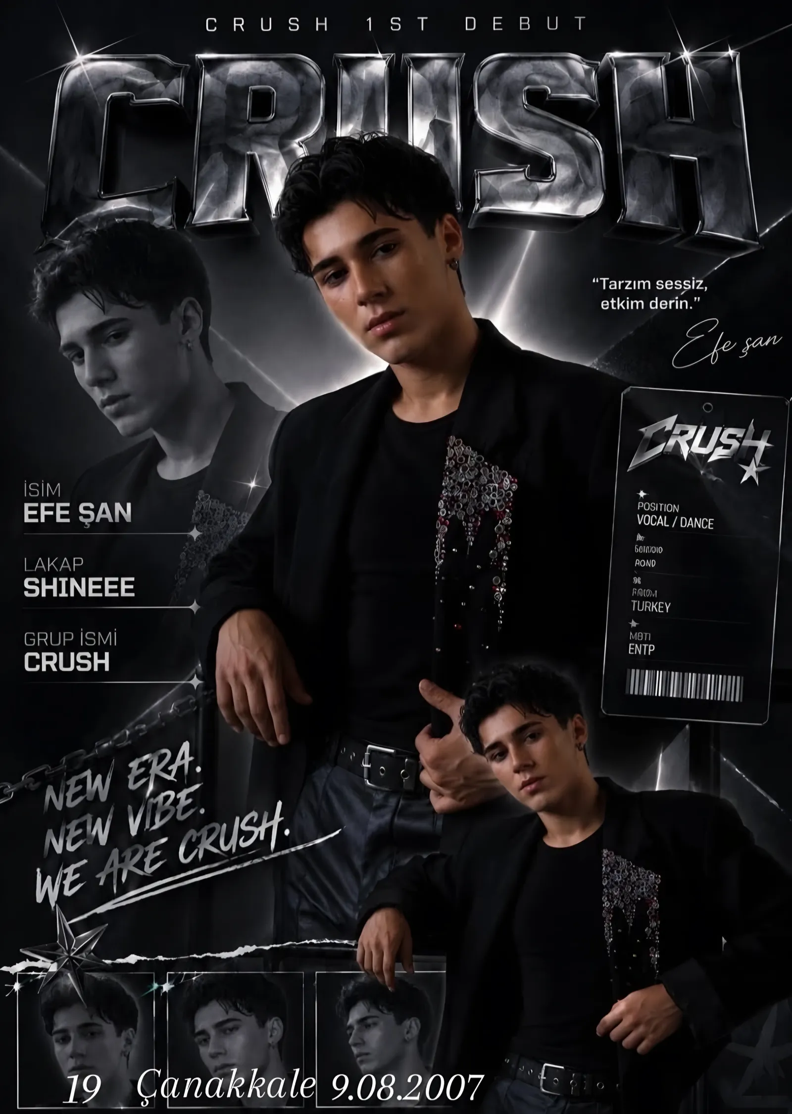 Efe Şan: Crush Debüt Posteri metal tablo