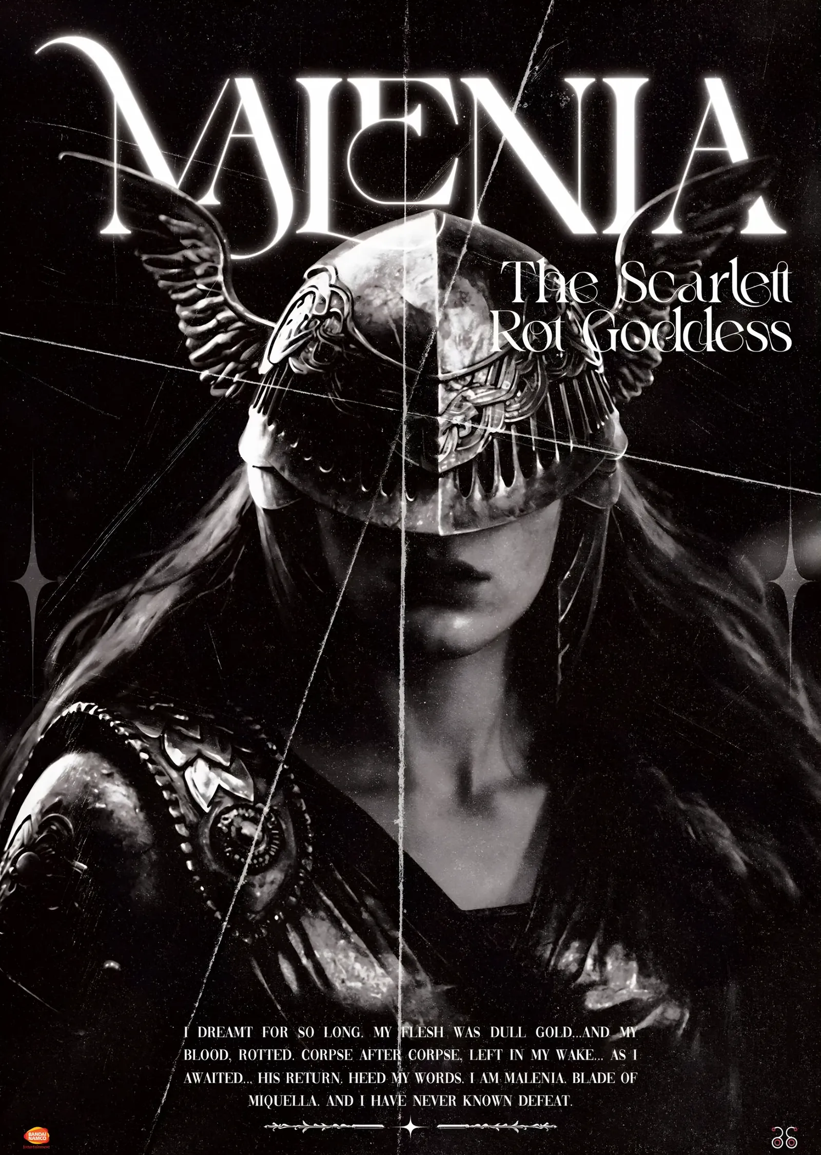 Elden Ring: Malenia, The Scarlet Rot Goddess metal tablo