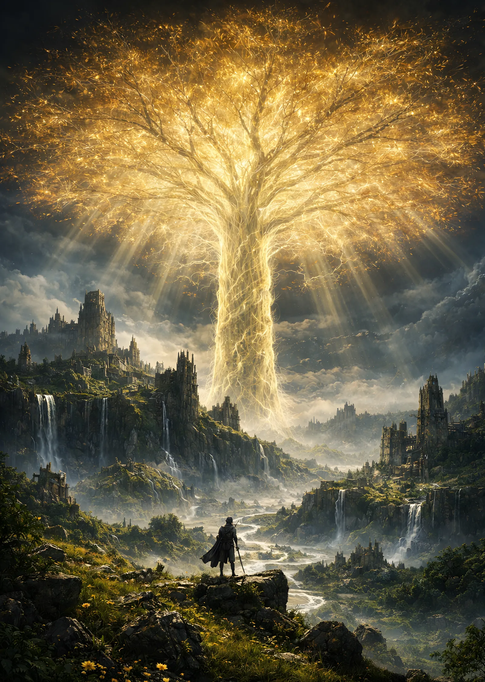 Elden Ring - Vadideki Erdtree metal tablo