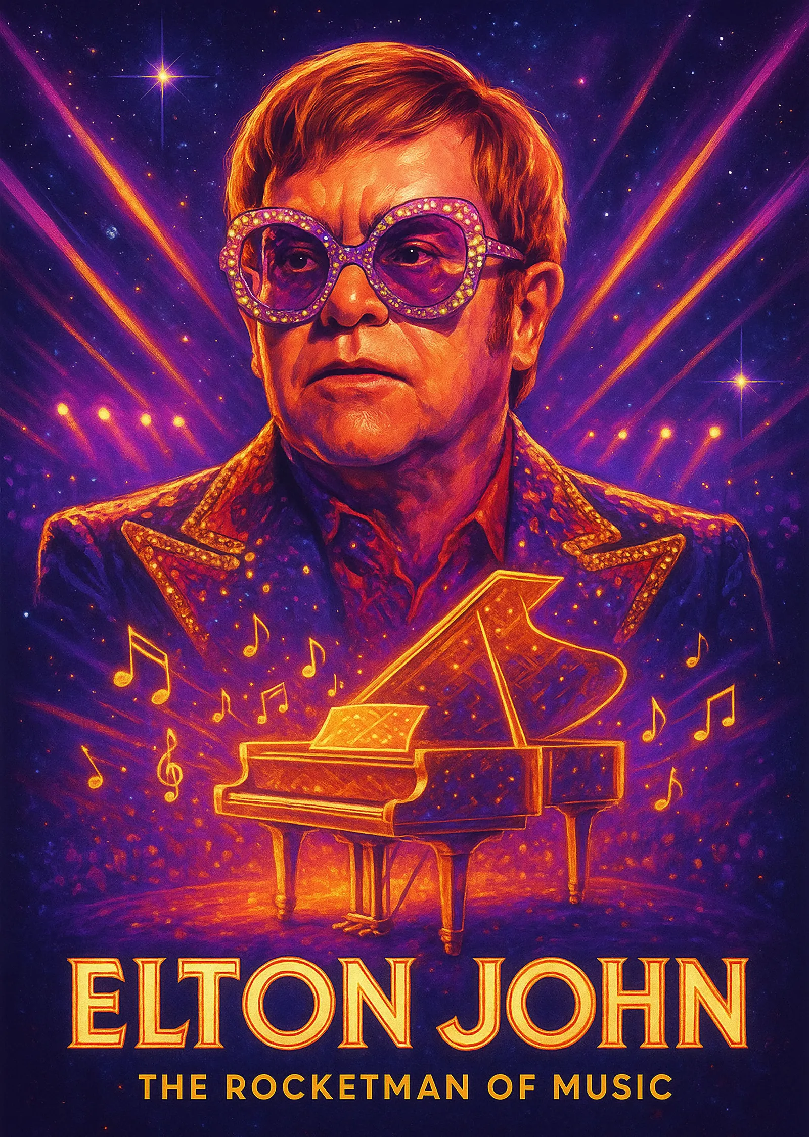 Elton John - The Rocketman of Music metal tablo