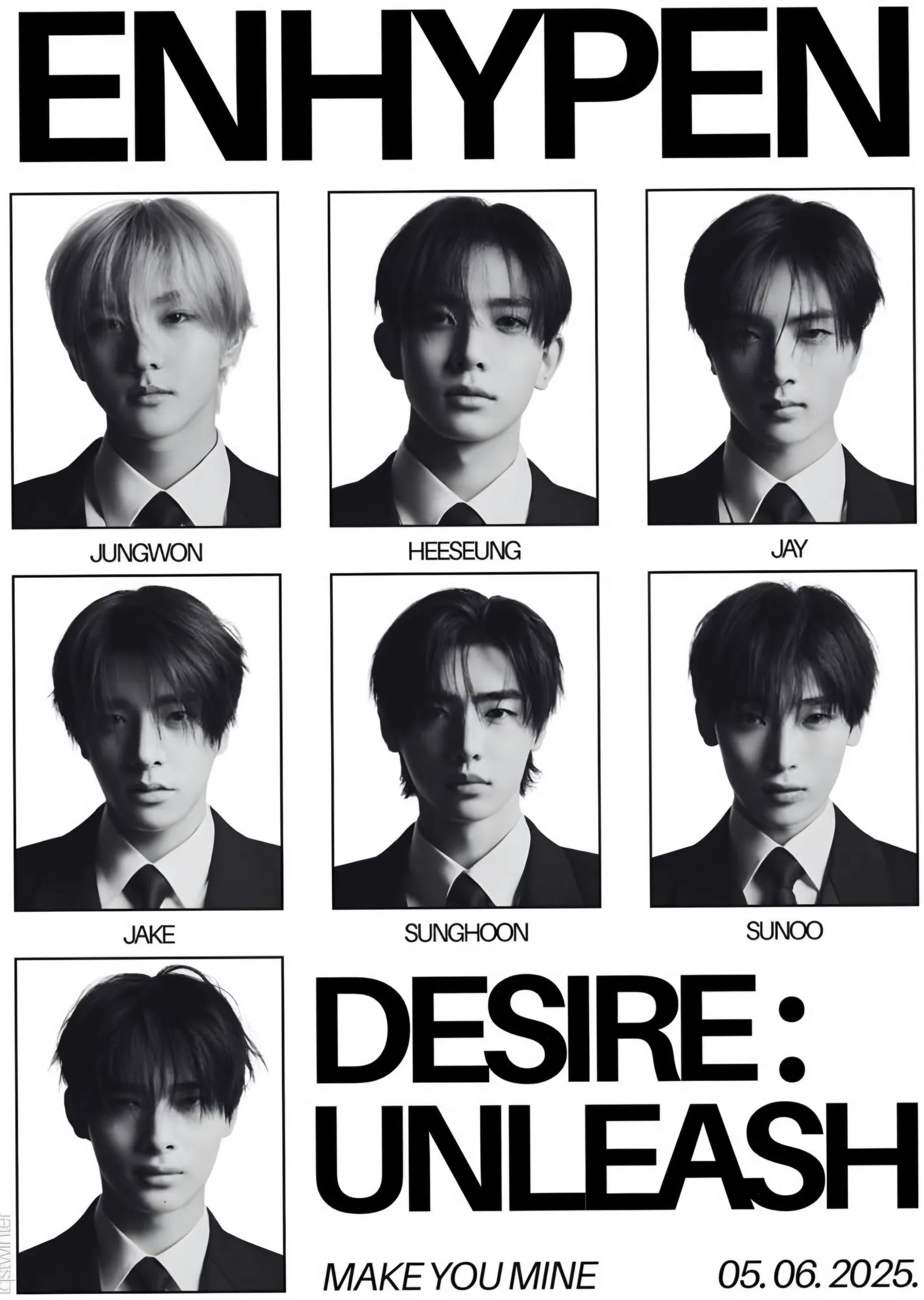ENHYPEN - Desire: Unleash metal tablo