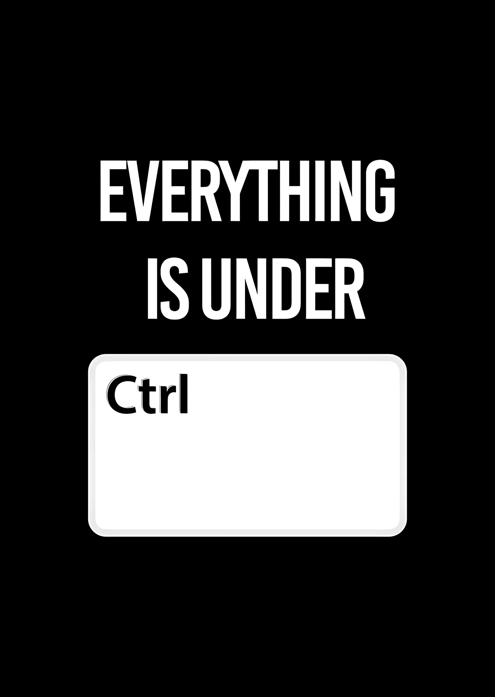 Everything Is Under Ctrl metal tablo