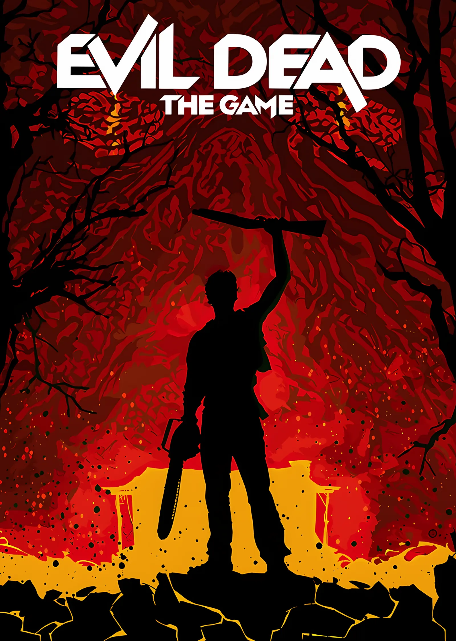 Evil Dead The Game: Kızıl Ormanda Silüet metal tablo