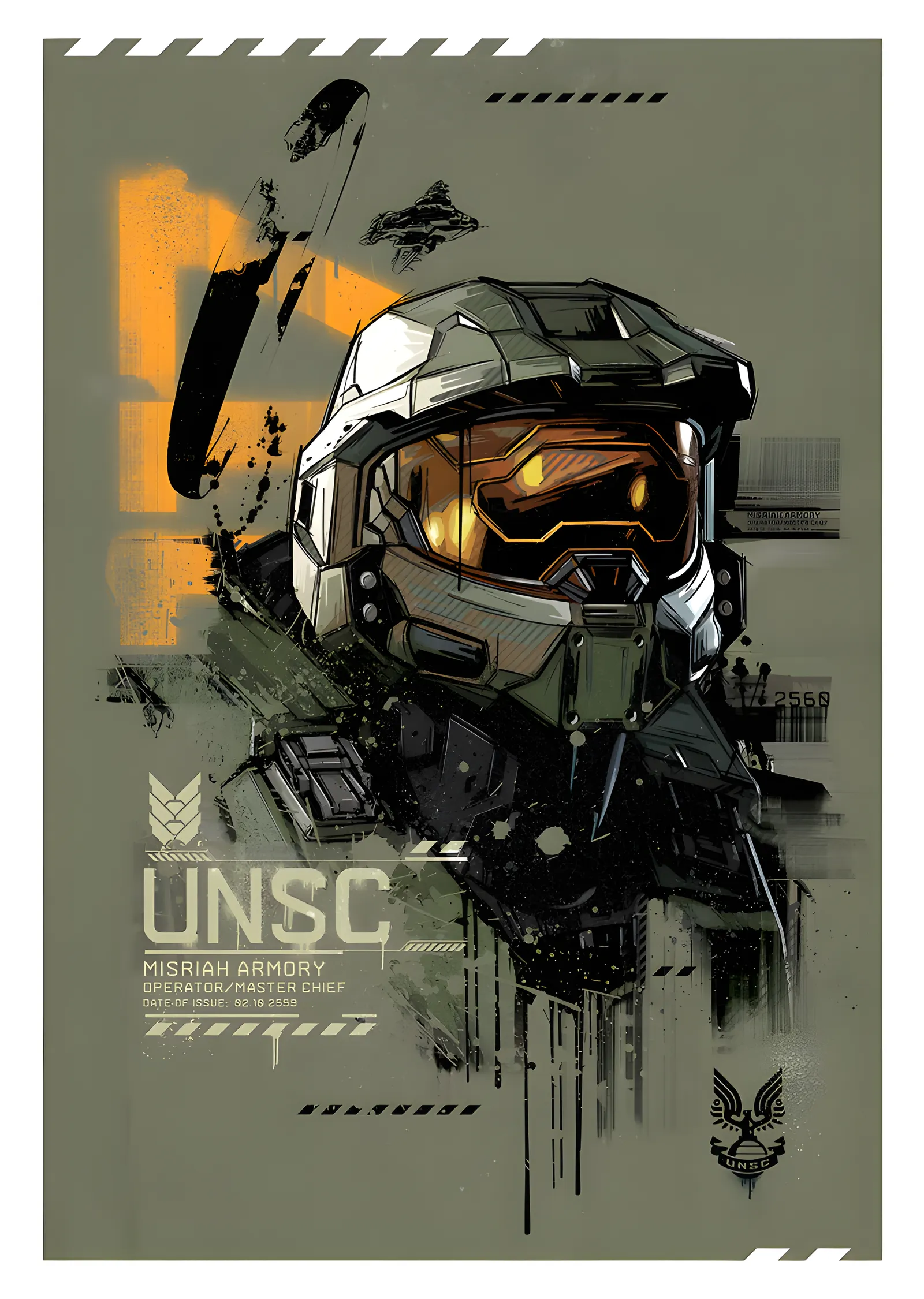 Halo: Master Chief · UNSC Grafiği metal tablo