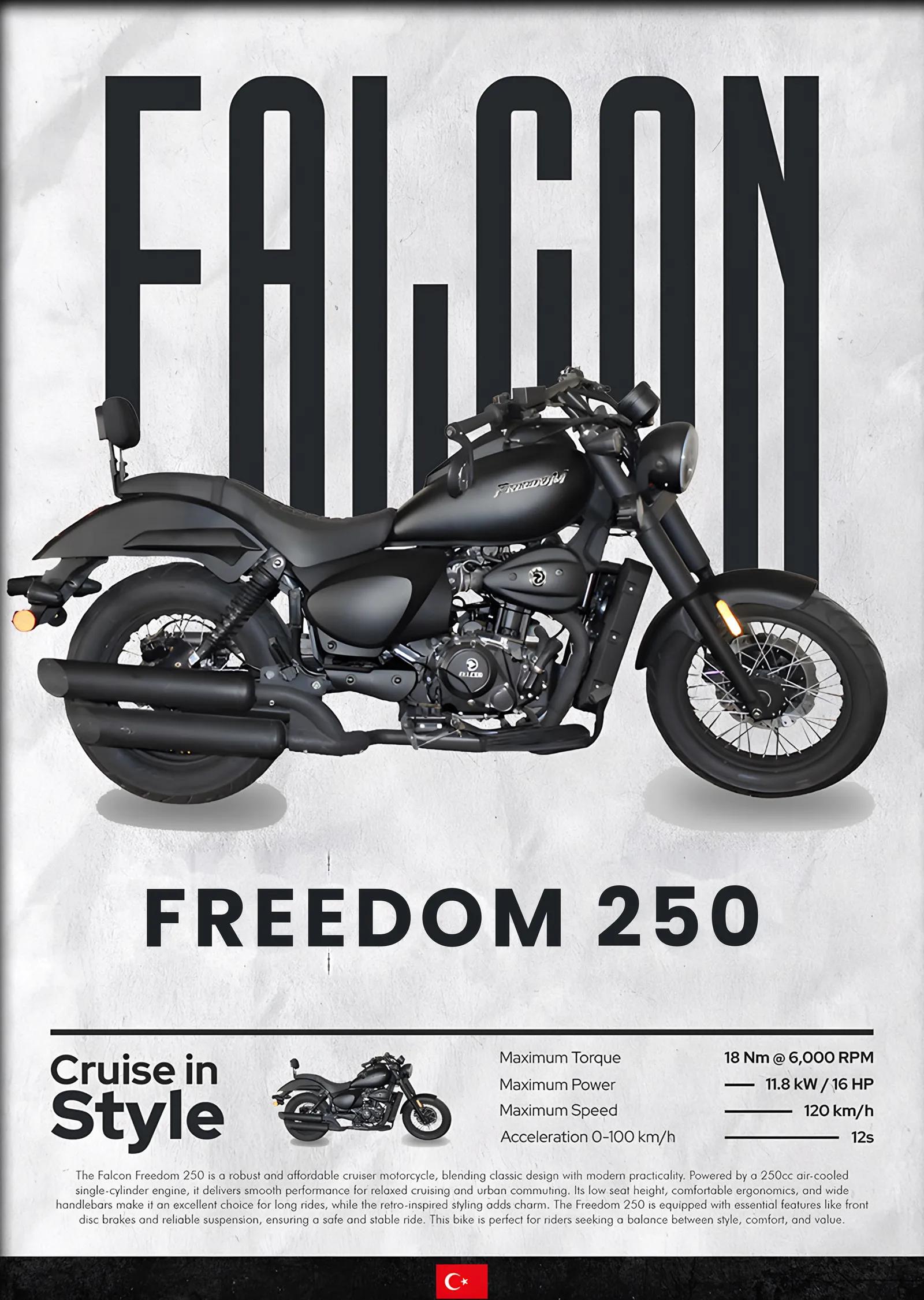 Falcon Freedom 250 metal tablo