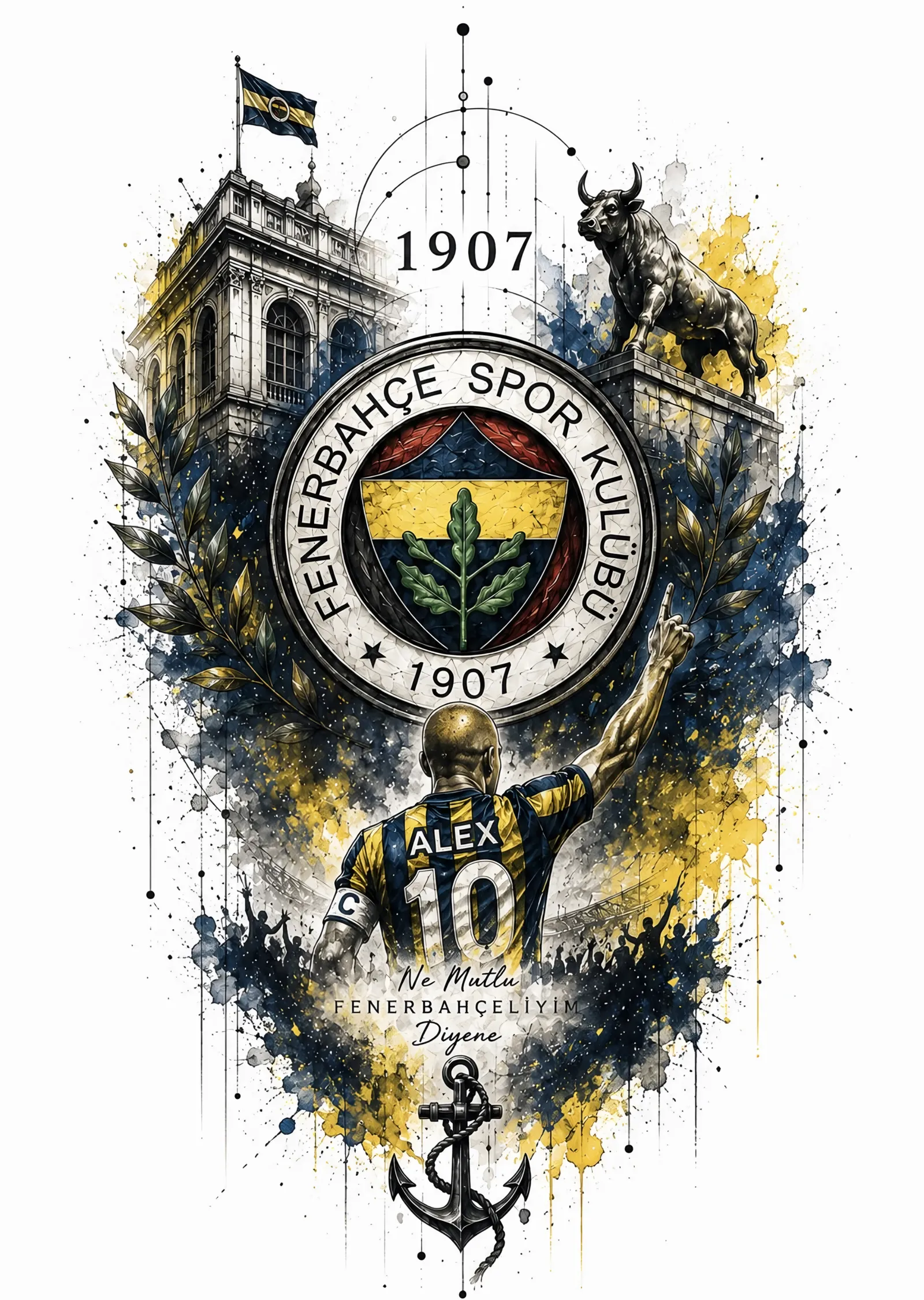 Fenerbahçe: On Numaralı Efsaneye Saygı metal tablo