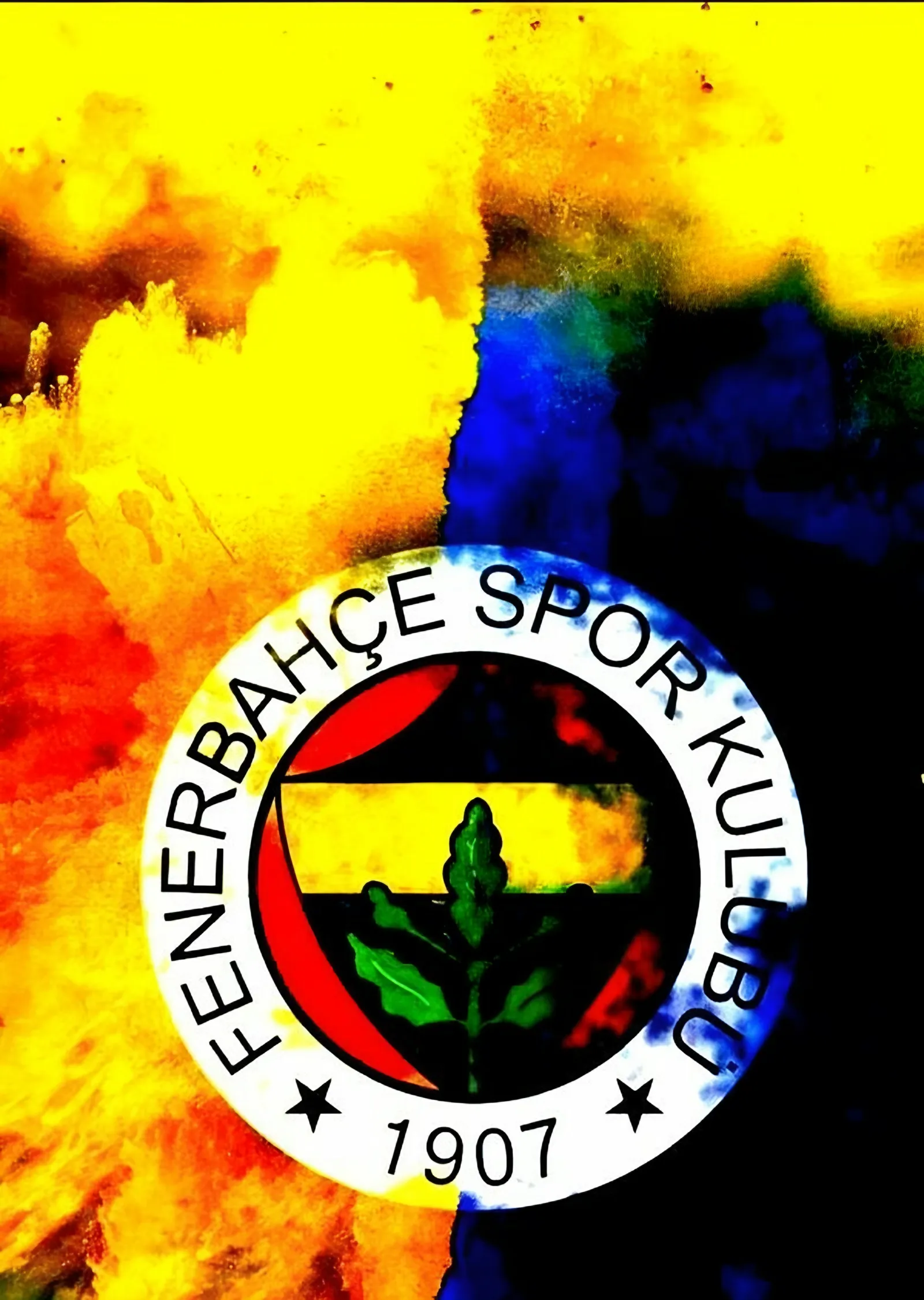 Fenerbahçe: Sarı Lacivert Boya Patlaması metal tablo