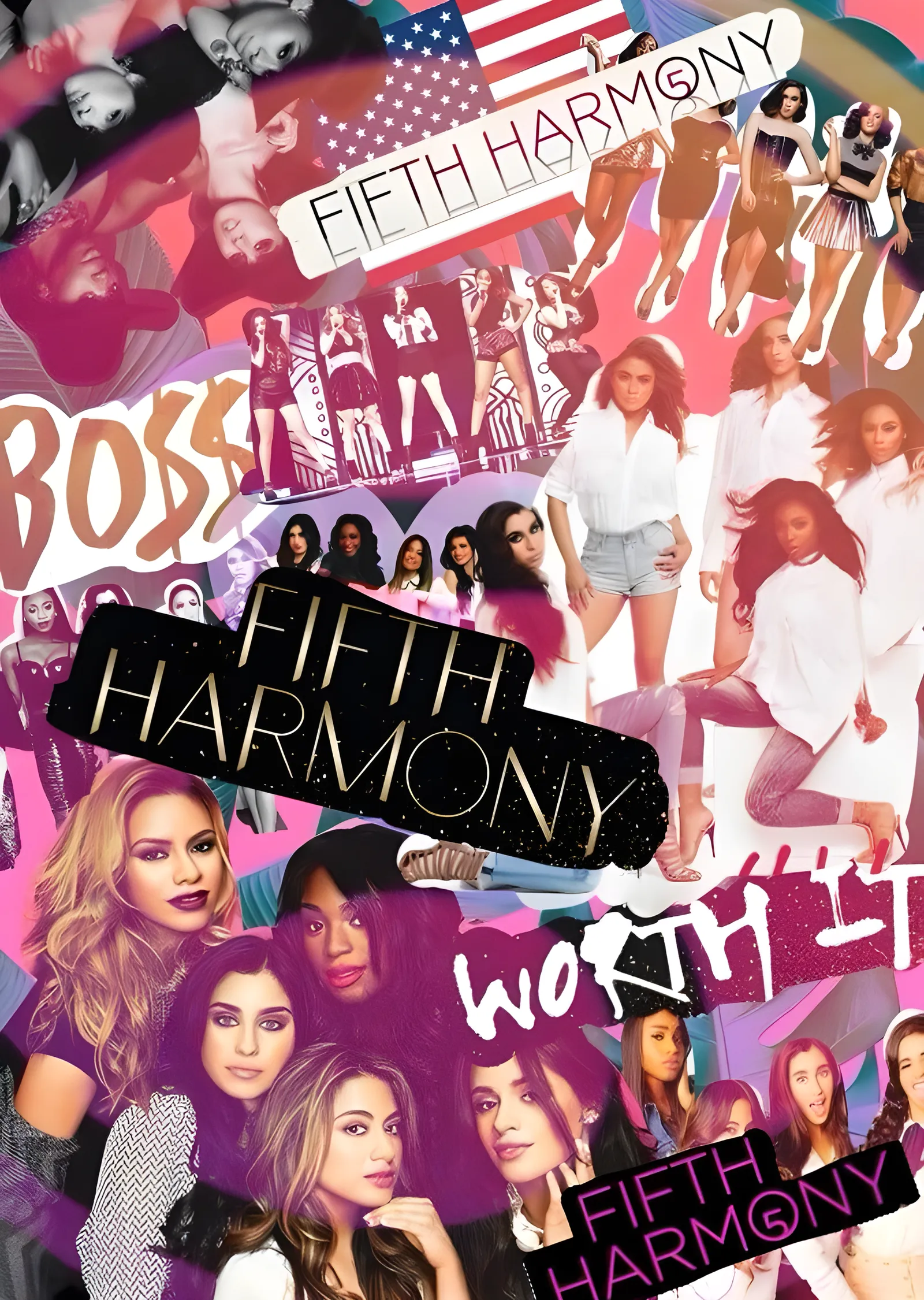 Fifth Harmony: Worth It Kolajı metal tablo