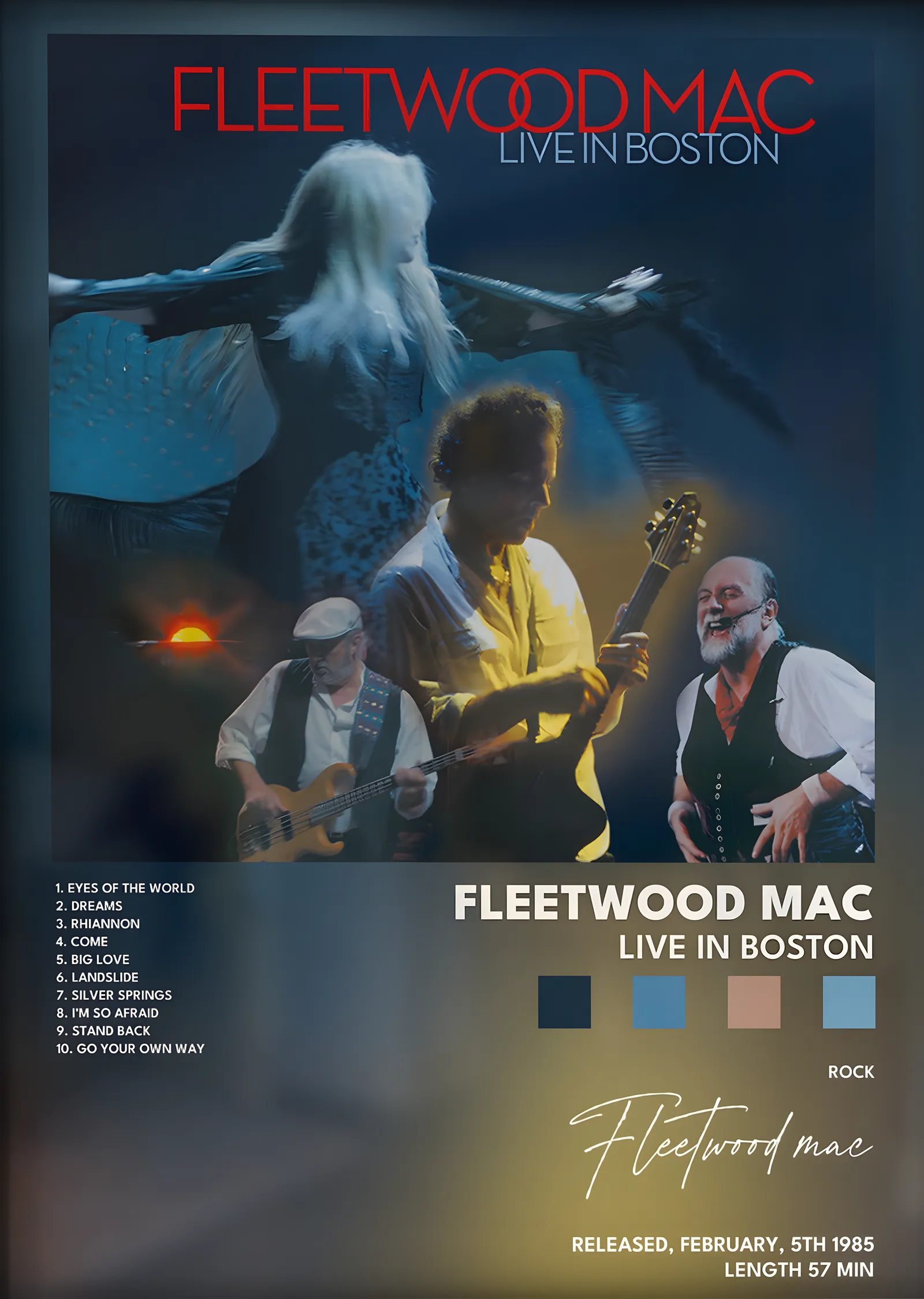 Fleetwood Mac: Live in Boston metal tablo