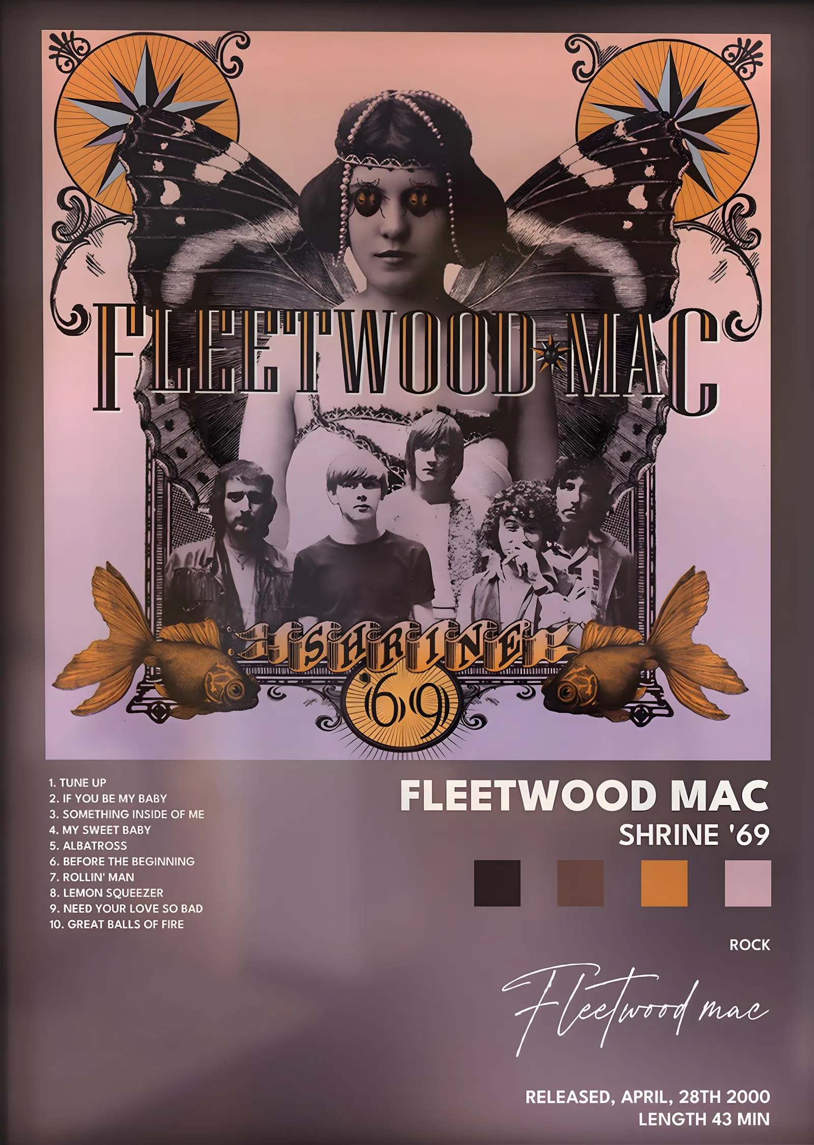Fleetwood Mac: Shrine '69 metal tablo