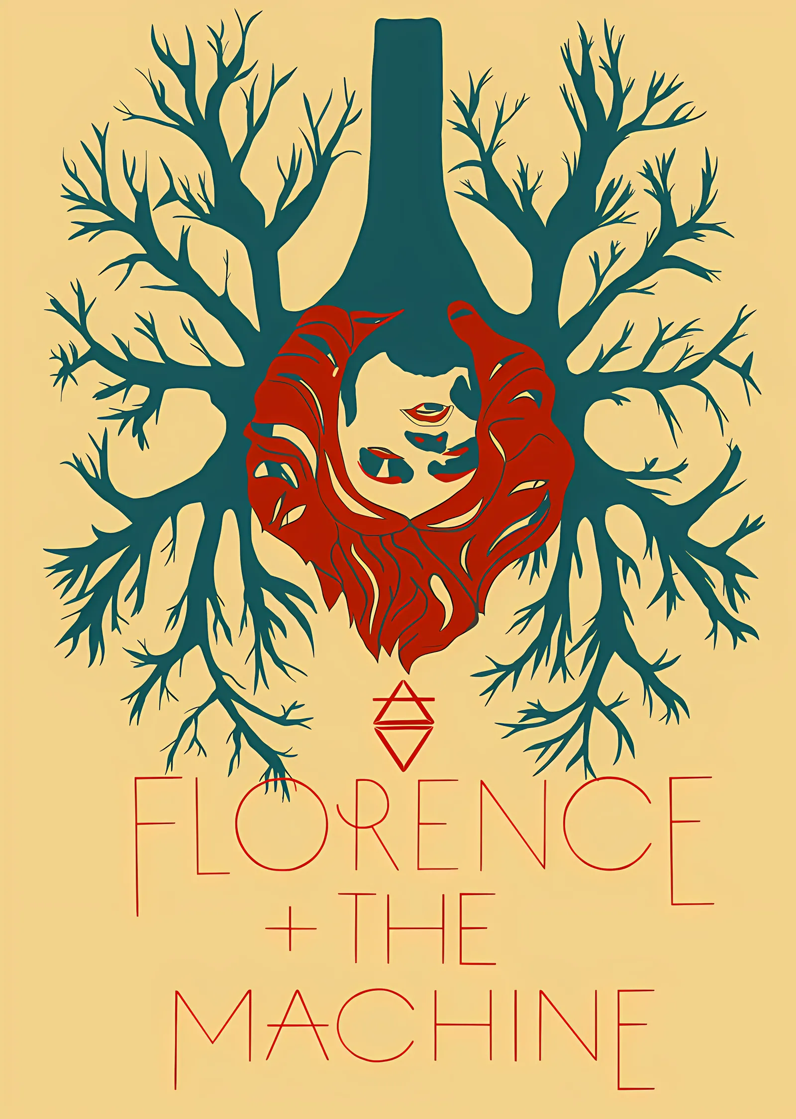 Florence and the Machine: Kök ve Dal metal tablo