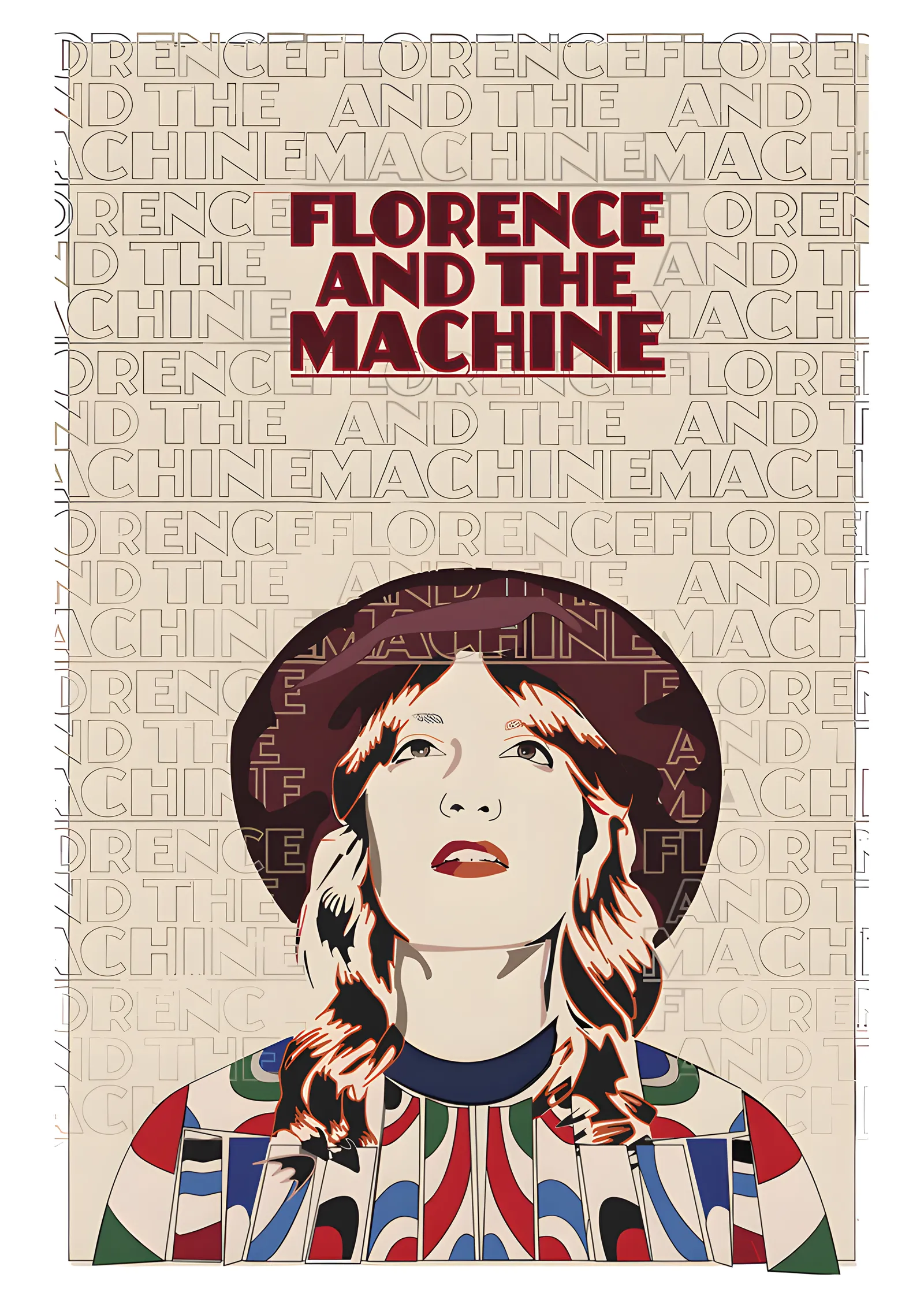 Florence and the Machine: Retro Madalyon metal tablo