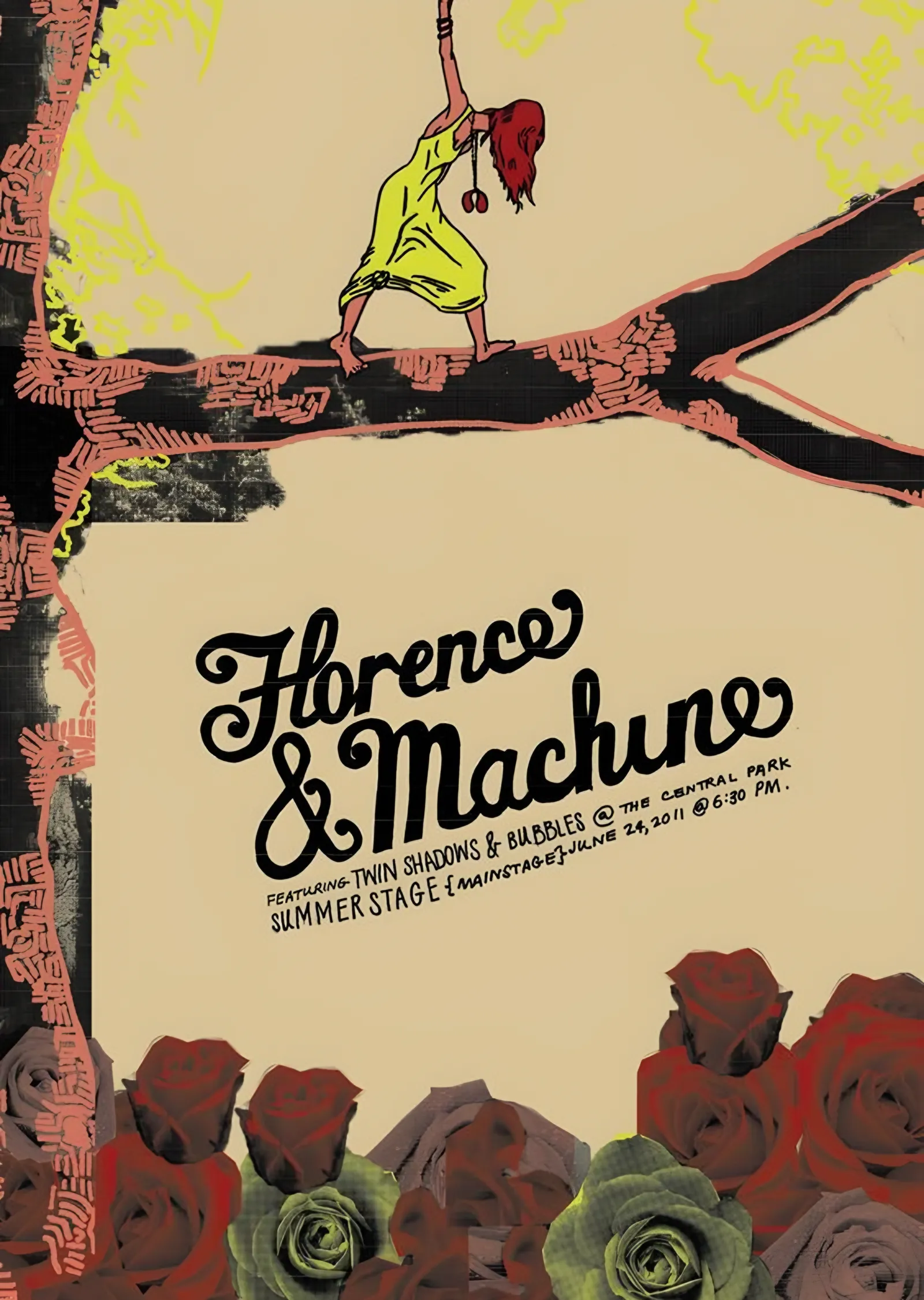 Florence & The Machine - Vintage Konser metal tablo