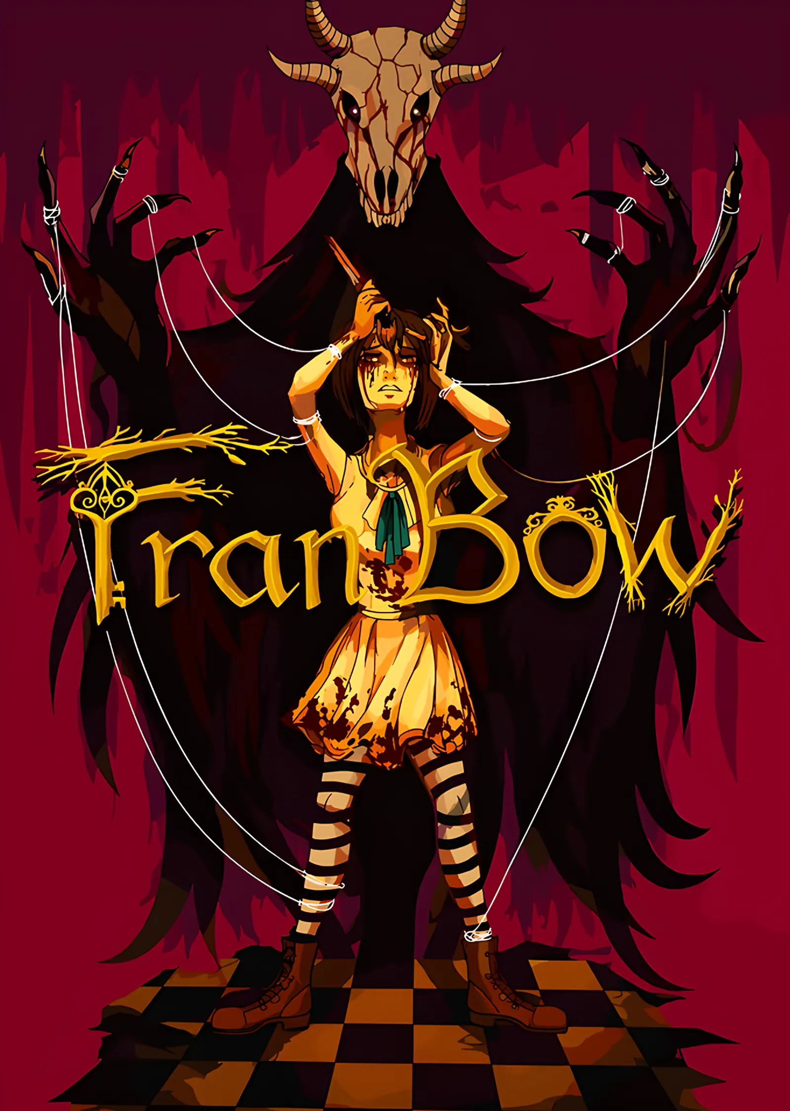 Fran Bow: Kızıl Sahnede Kuklalar metal tablo