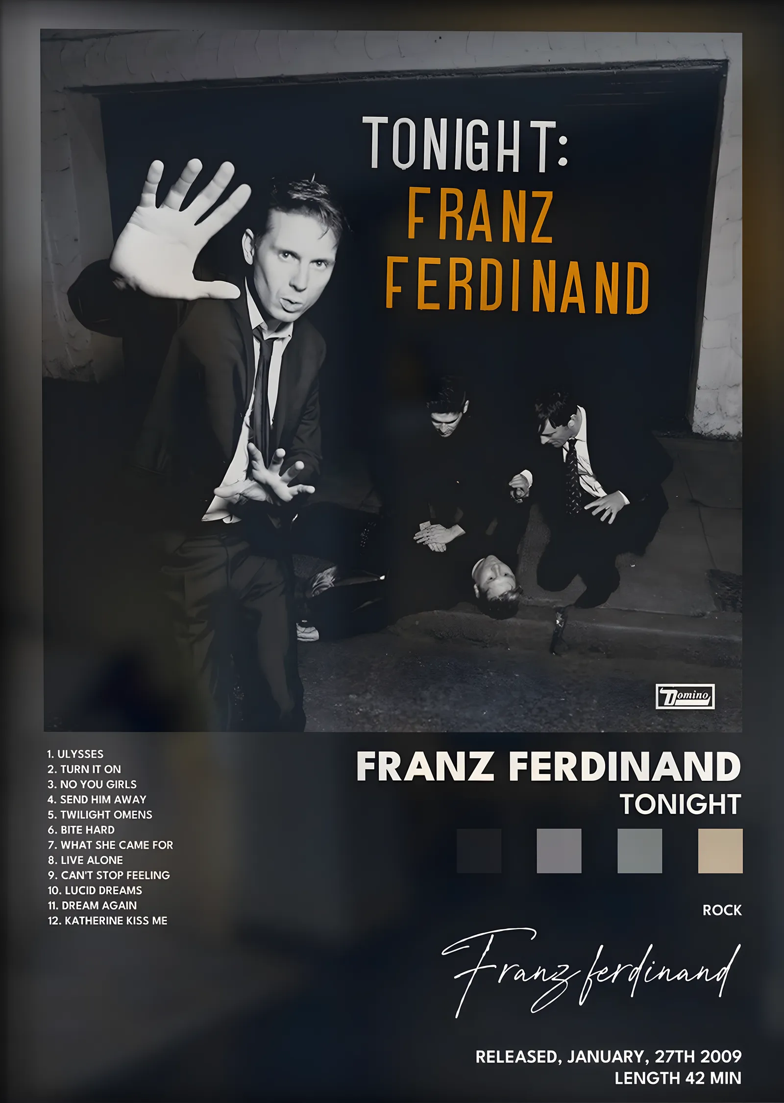 Franz Ferdinand: Tonight metal tablo