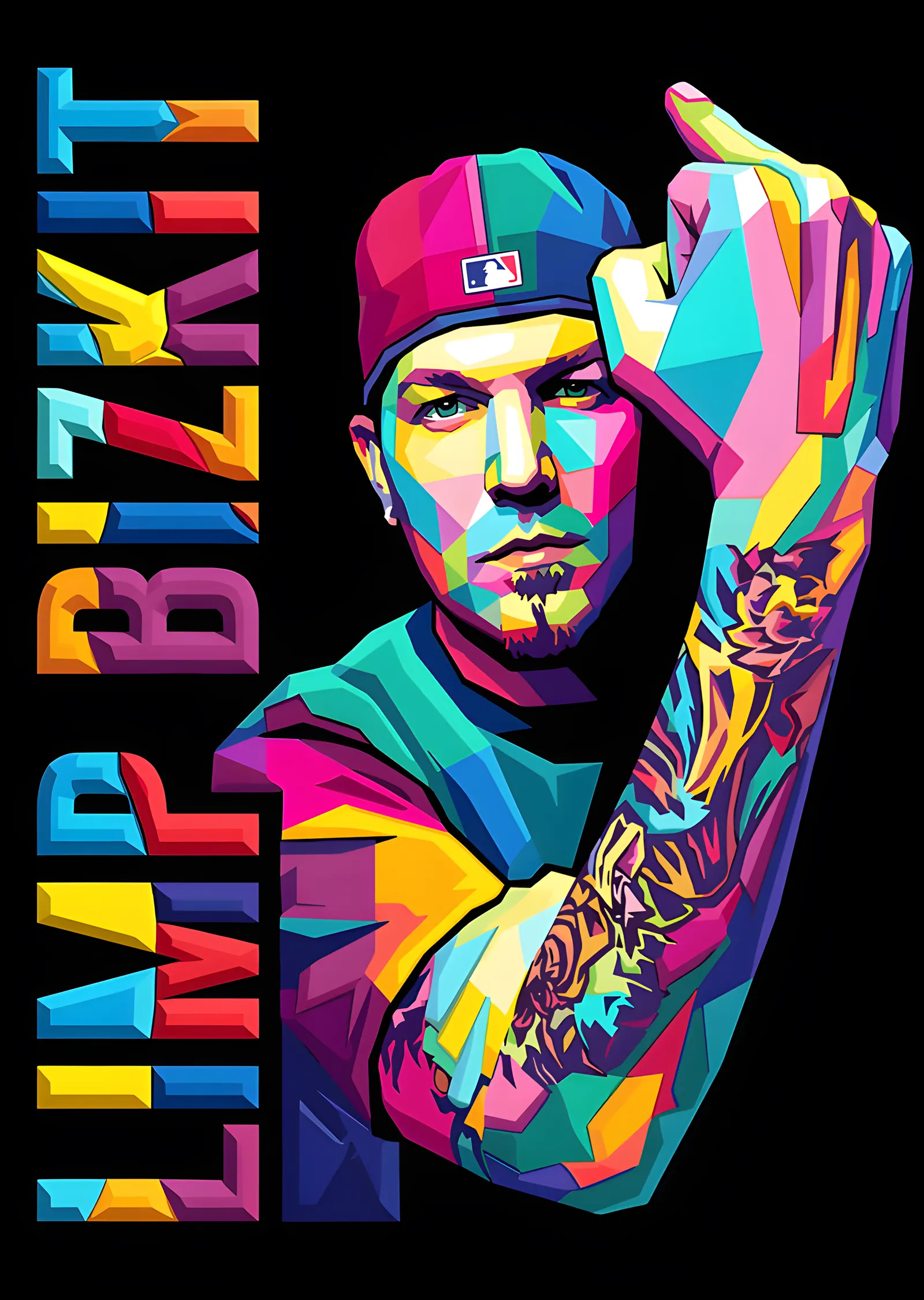 Fred Durst: Pop Art Portre metal tablo