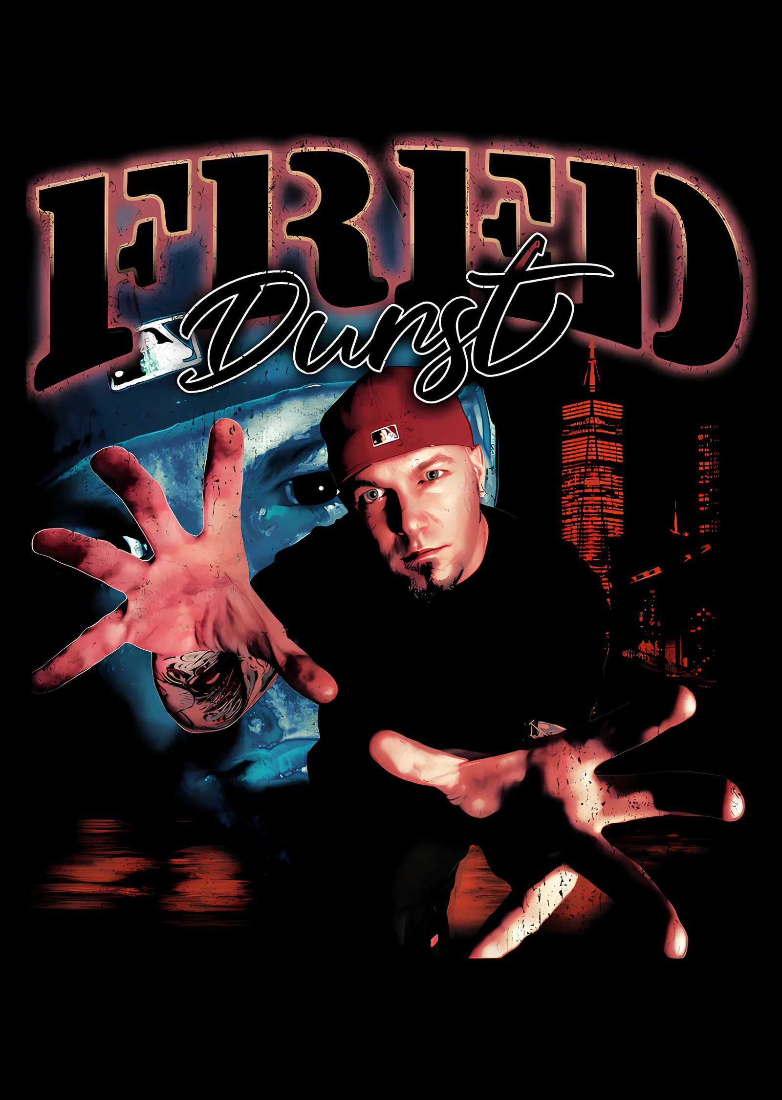 Fred Durst: Retro Tişört Grafiği metal tablo
